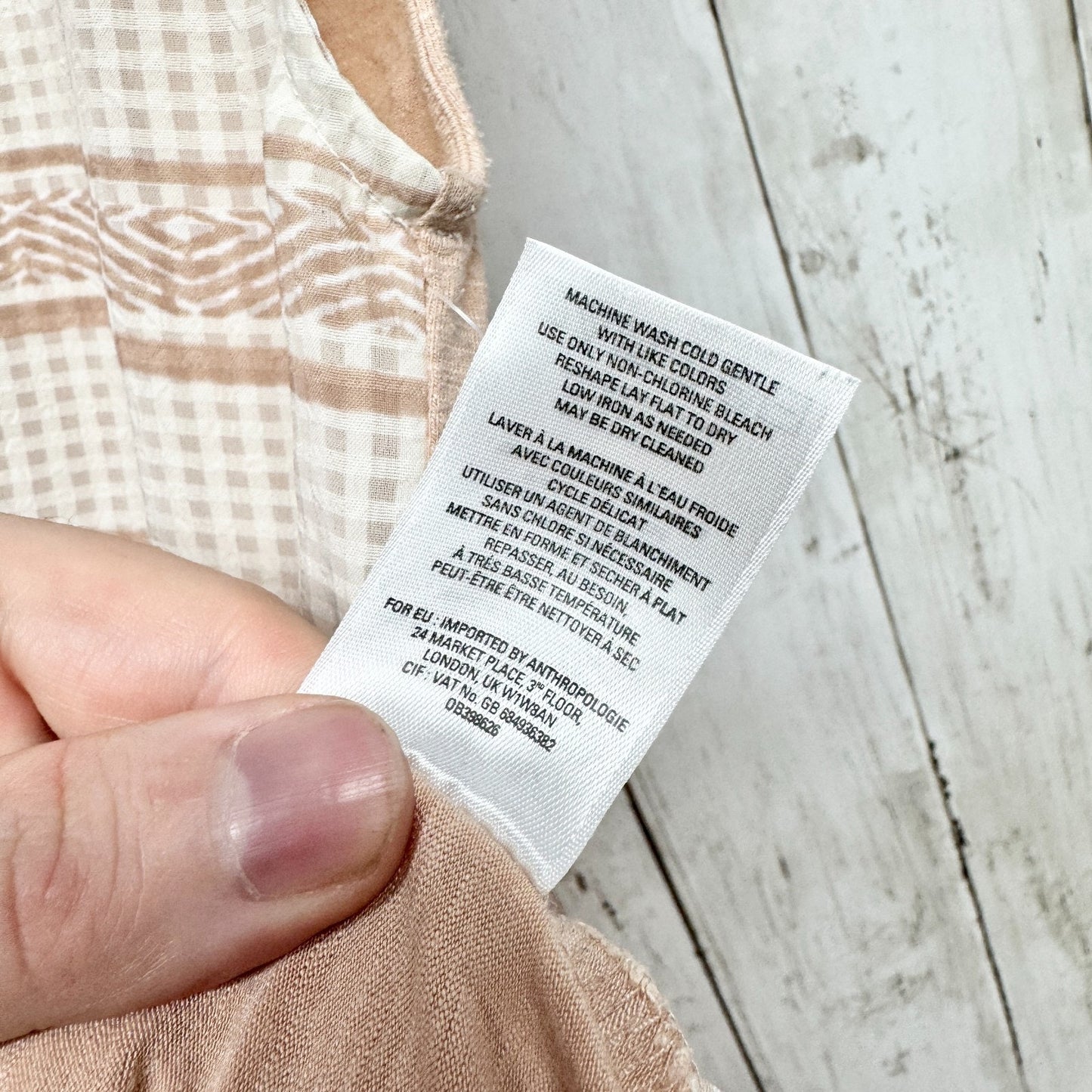 Anthropologie Postmark Top Women Small Stripe Split Neck High Low Sleeveless
