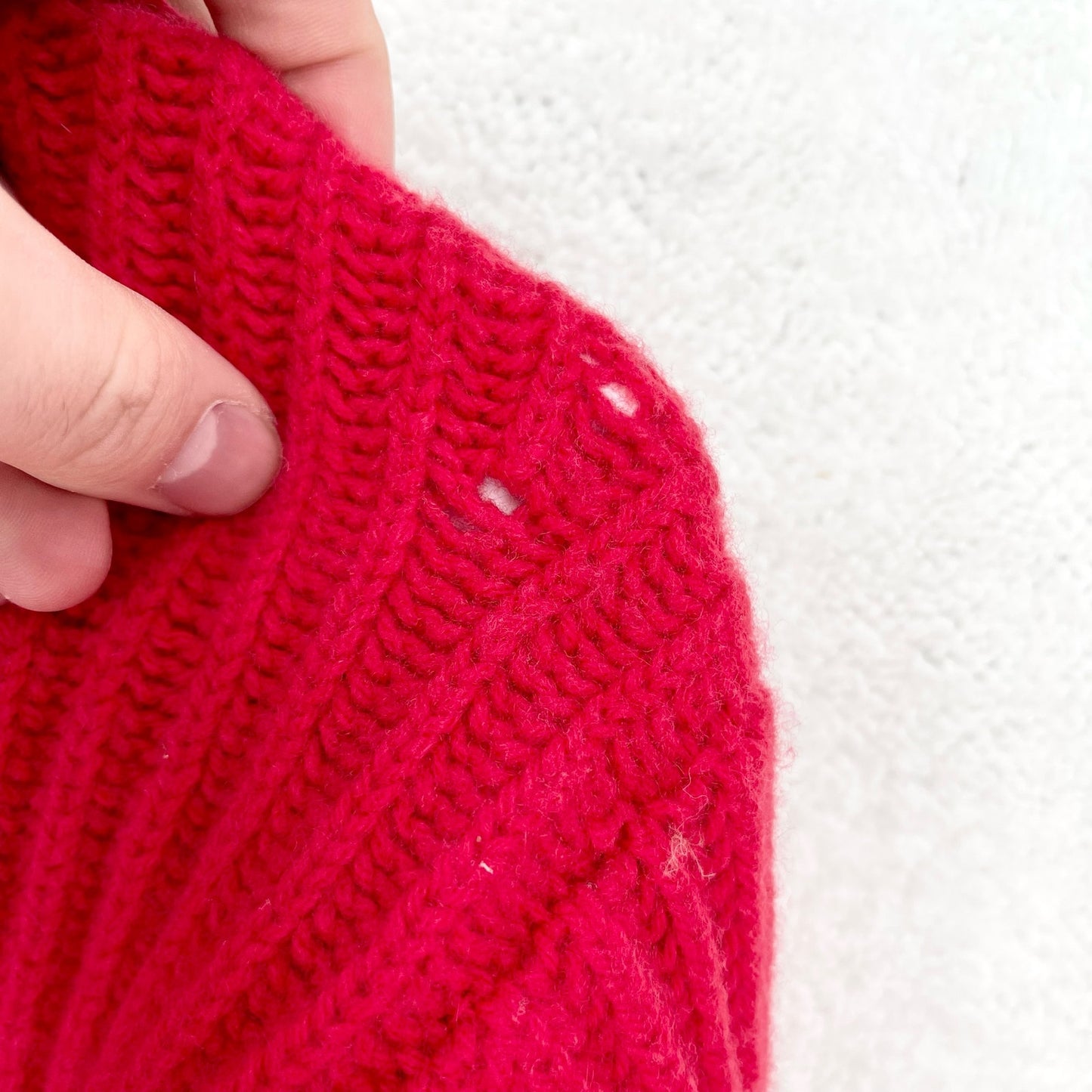 Everlane Women's Red 100% Wool Knit Ribbed Turtleneck Sweater Size XS
