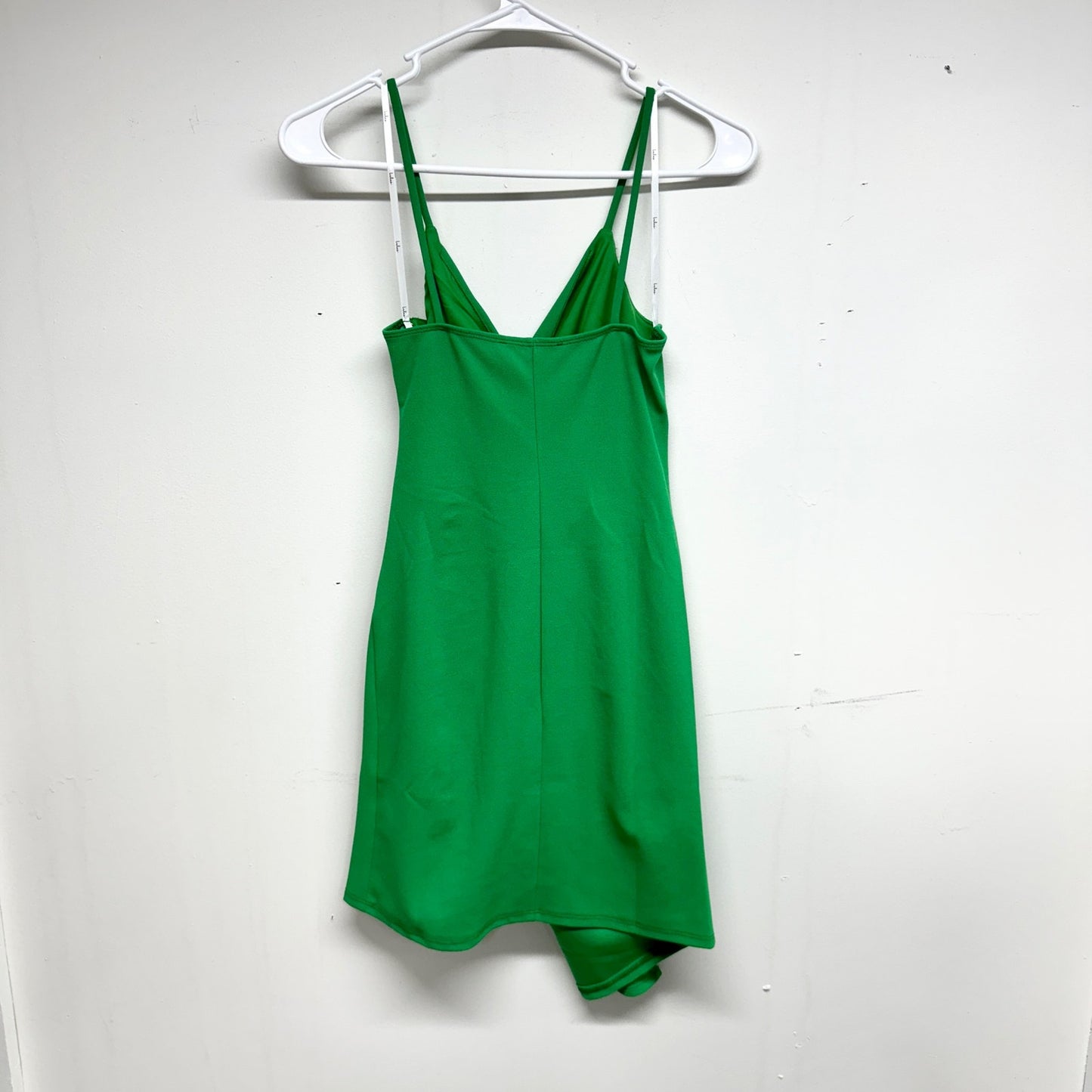 Lulus By Blue Blush Women Emerald Green Abstract Knotted Front Mini Dress Medium