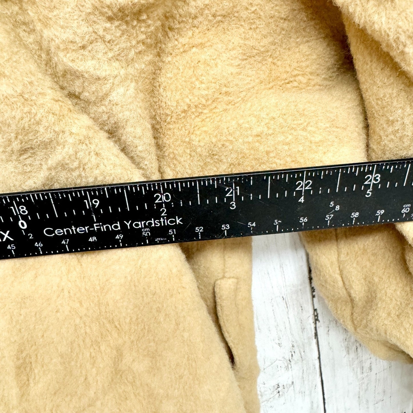 Perry Ellis Coat Women Size 6 Tan Wool Long Peacoat Collared Button Pockets