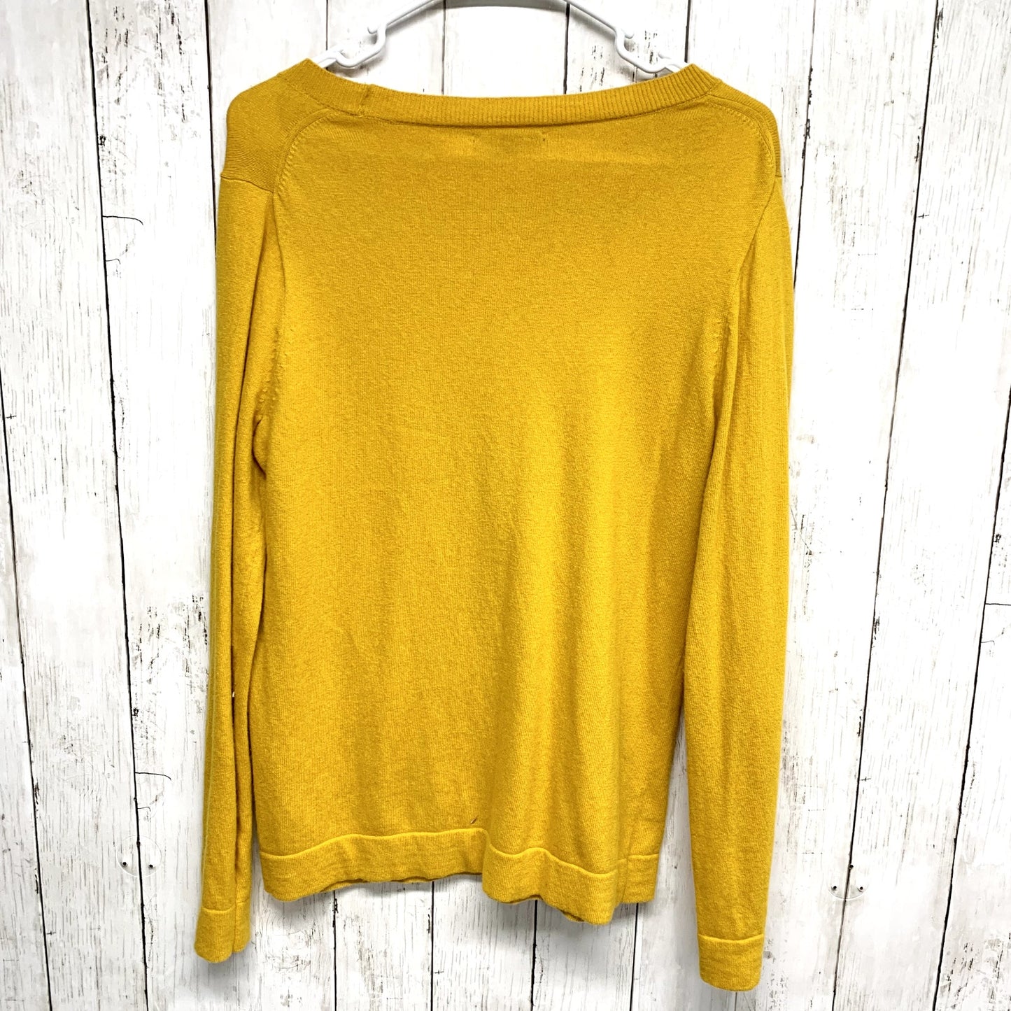 J.Crew Sweater Women Size M Mustard Yellow Cotton-Wool Long Sleeve Blend Teddie