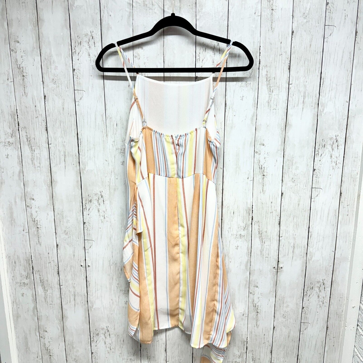 Altar'd State Dress Women Size M Faux Wrap Striped Mini Ruffled Layered Light