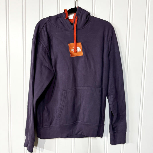 THE NORTH FACE Hoodie Mens Sz M Purple Cotton Long Sleeve Graphic Logo Pocket