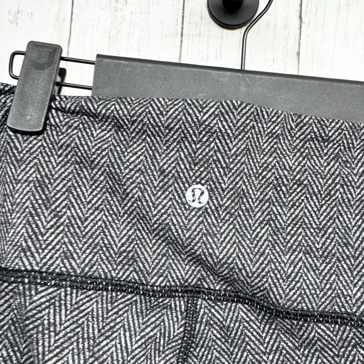 Lululemon Pants Women Size 10 Wunder Crop Black Gray Heathered Leggings Athletic