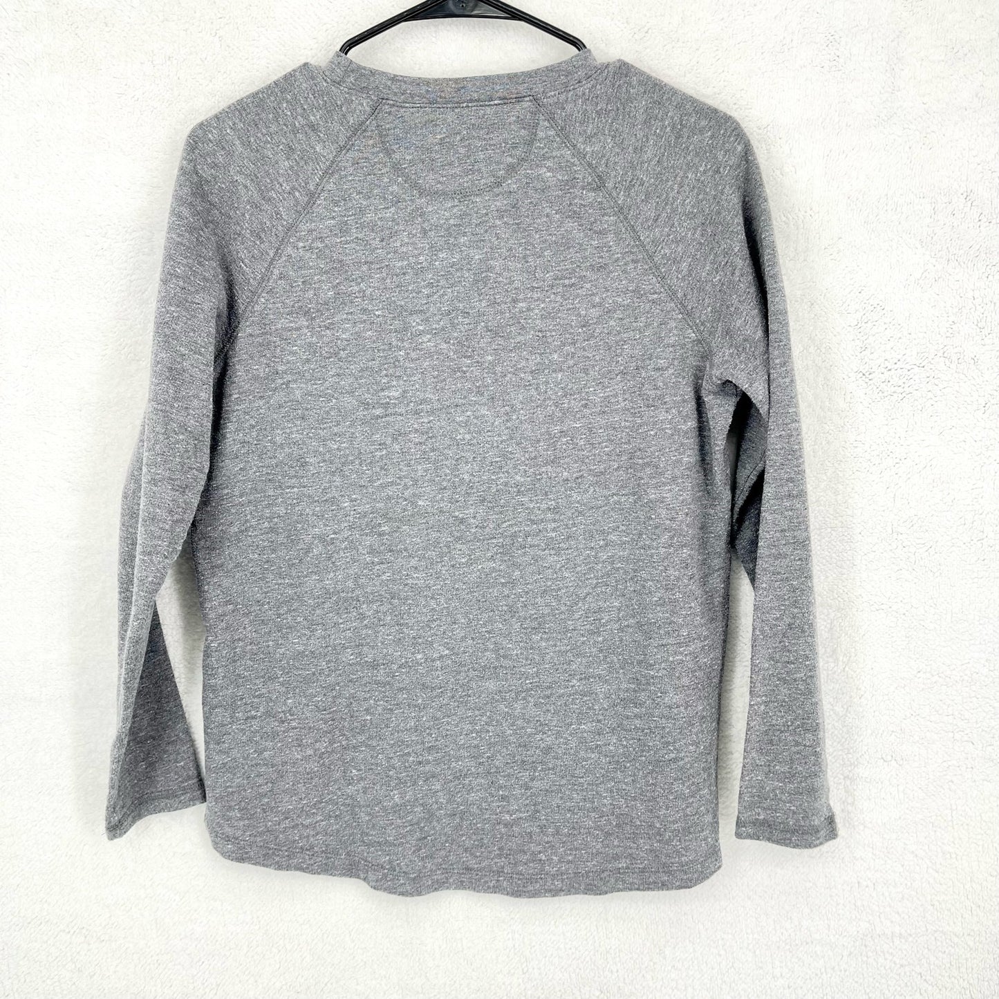 Madewell MWL Women's Oversized Crewneck Gray Long Sleeve Shirt Size XXS