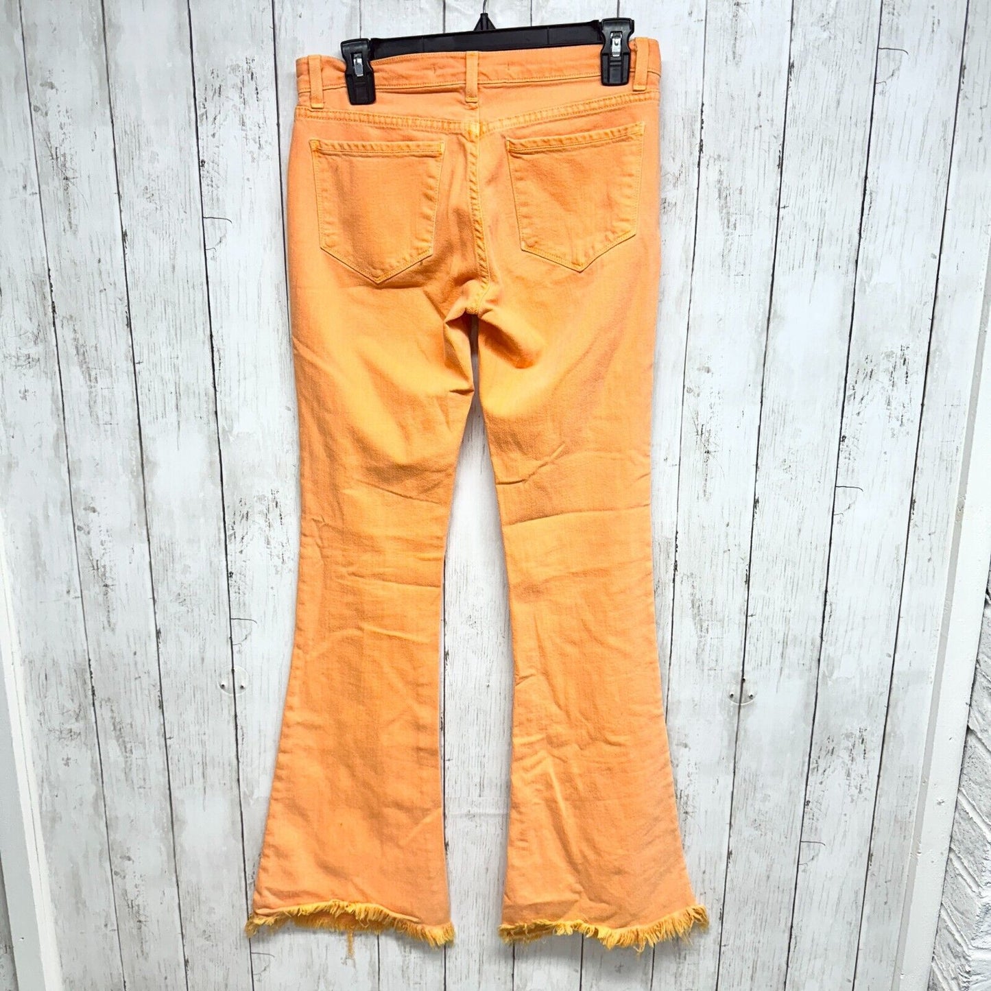 Rare Christopher Kane X J Brand Jeans Sz 27 Cotton Neon Orange Martini Flare