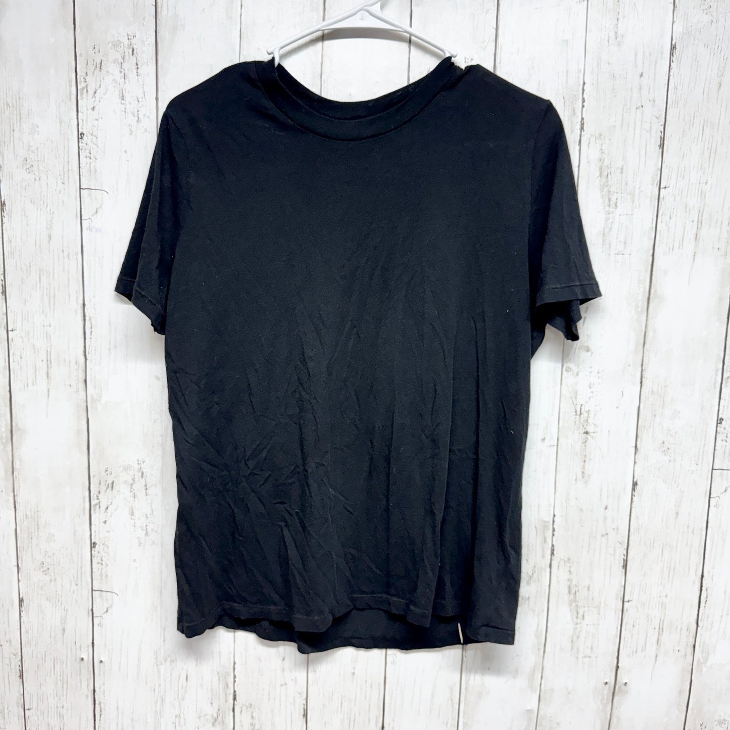 Cheap Monday Top Men Size Small Black Runner Top Short Sleeve Tee Shirt Athletic
