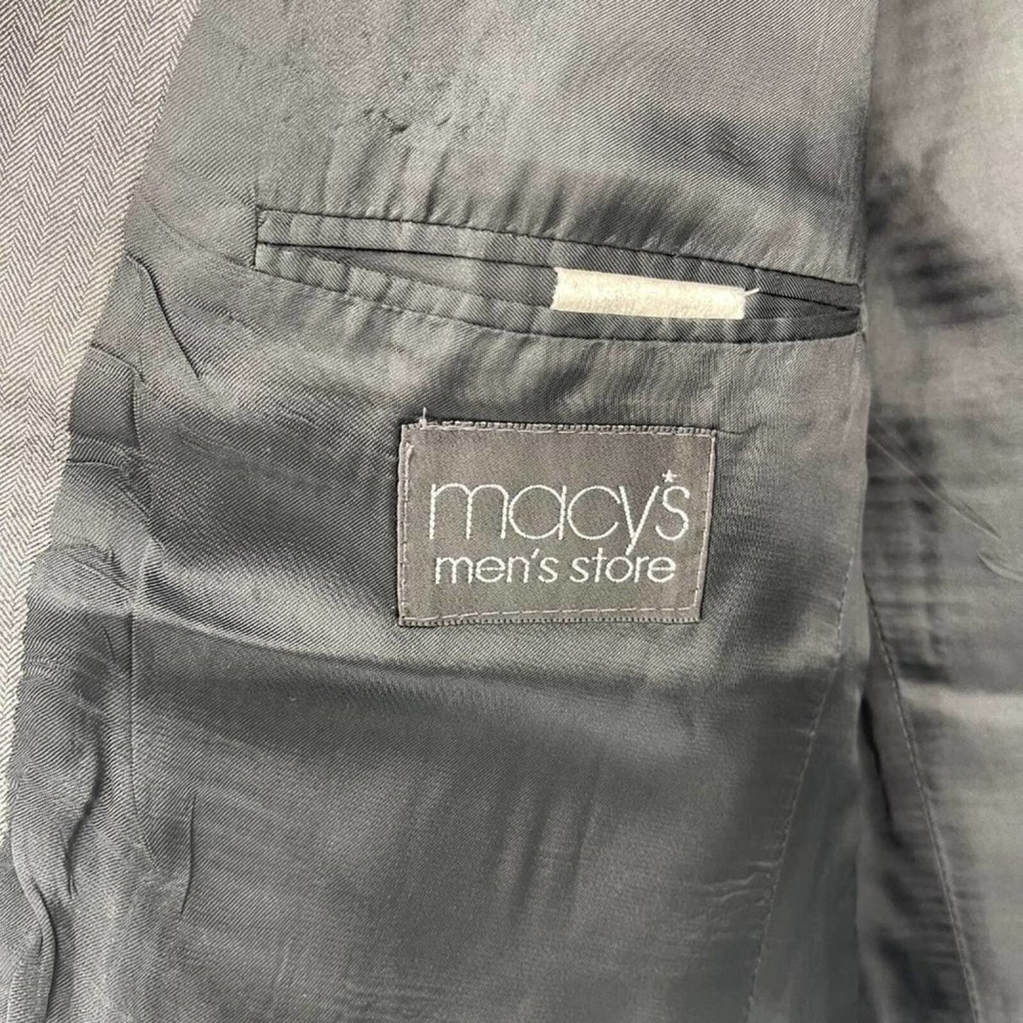 Chaps/Ralph Lauren Wool Blend Single Breasted Grey Suit Jacket Size 42S