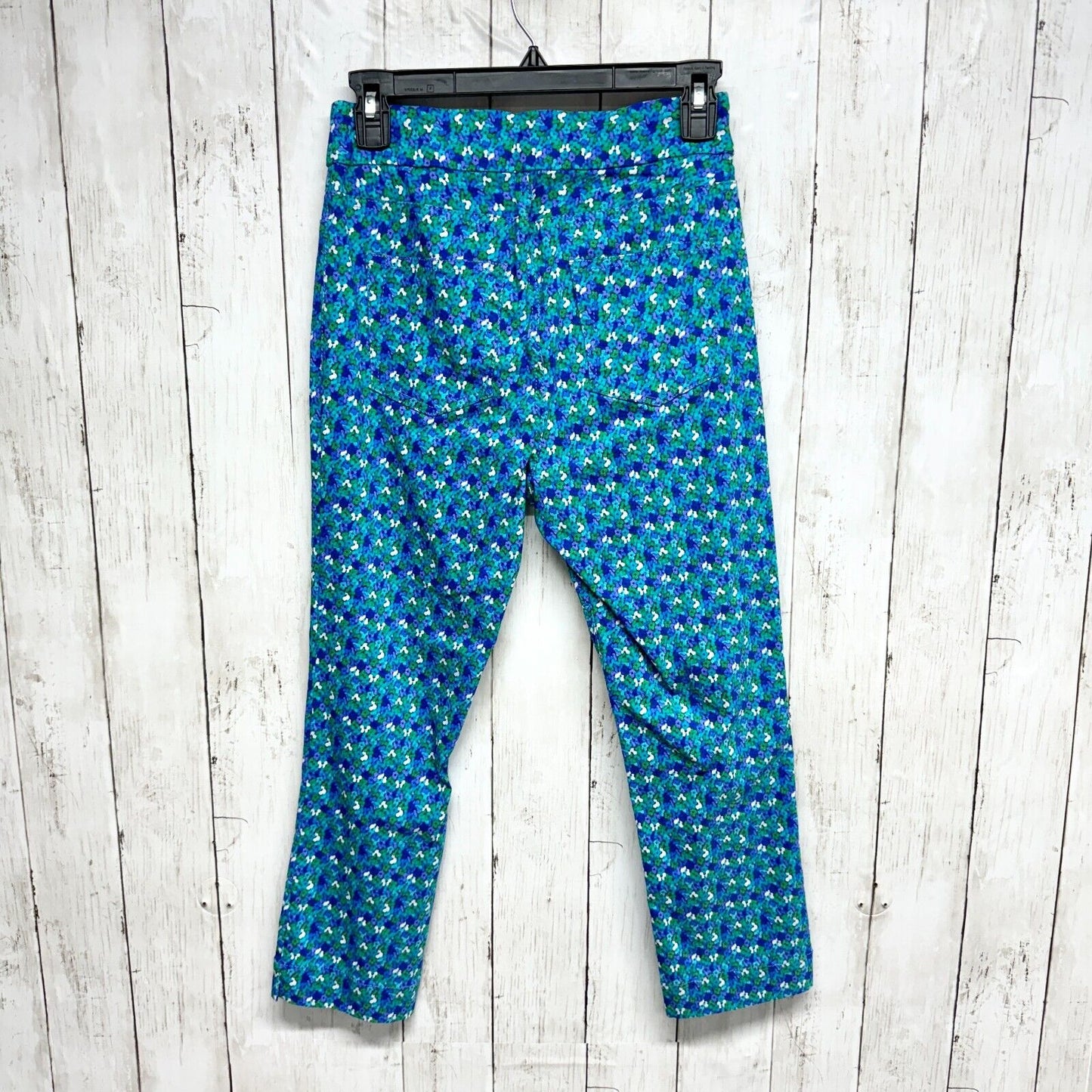 SOFT SURROUNDING Pants Women Sz PS Super Stretch Capri Pull On Floral Crop