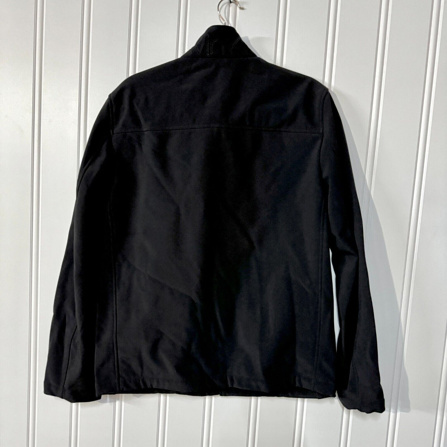 CALVIN KLEIN Jacket Mens Sz S Black Water Resistance Soft Shell Stretch Zip Up