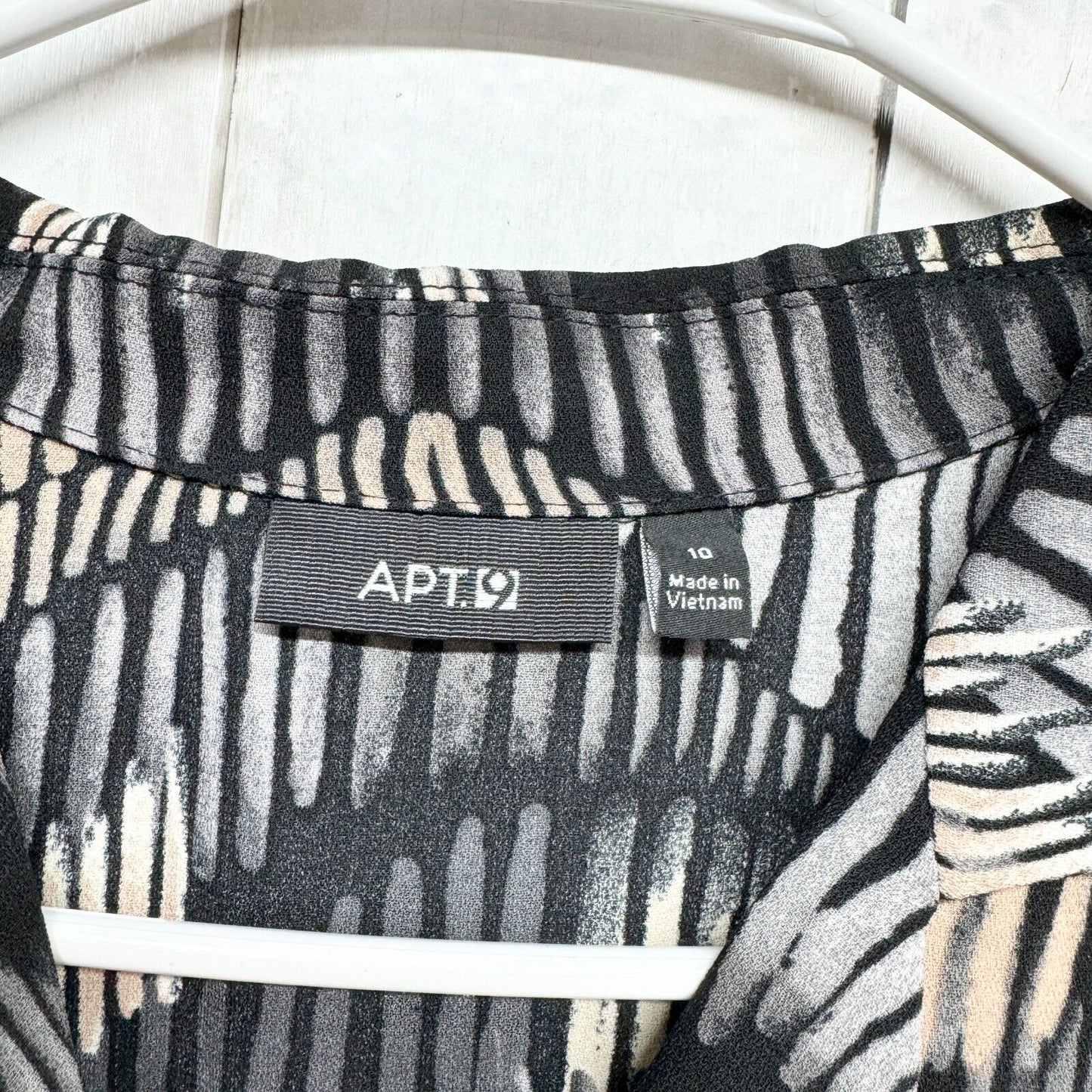 APT 9 Dress Women Size 10 Sleeveless Mini Shift Abstract Tribal Boho Polyester