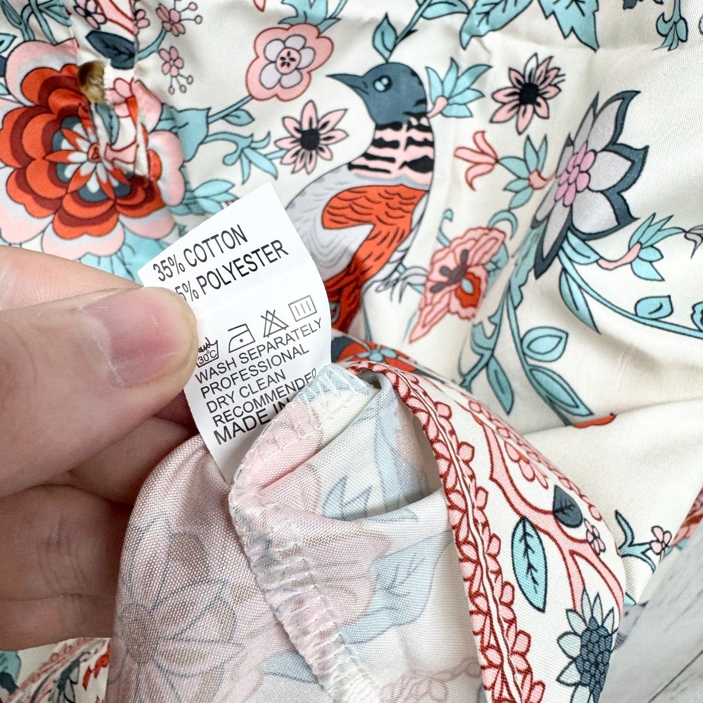 Boutique Shirt Women Size XXL White Floral Print Button Front Long Sleeve Blouse