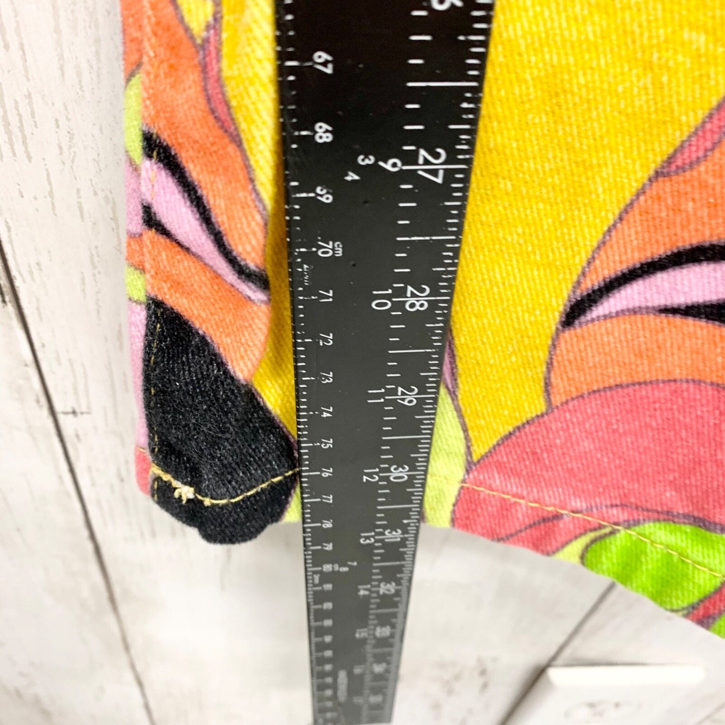 Jaded London Pants Women Size W26 Psychedelic Boyfriend Jeans Multicolor Retro