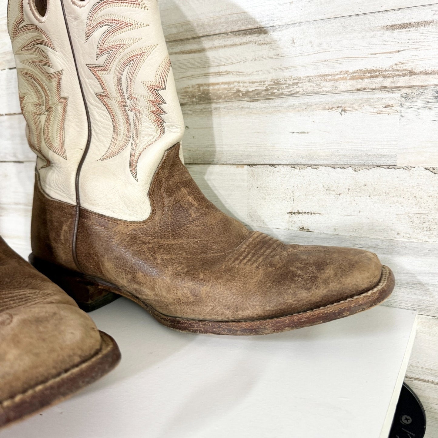 Cody James Men’s 11D Babuino Tan Leather Cowboy Boots Western Squared Toe Brown