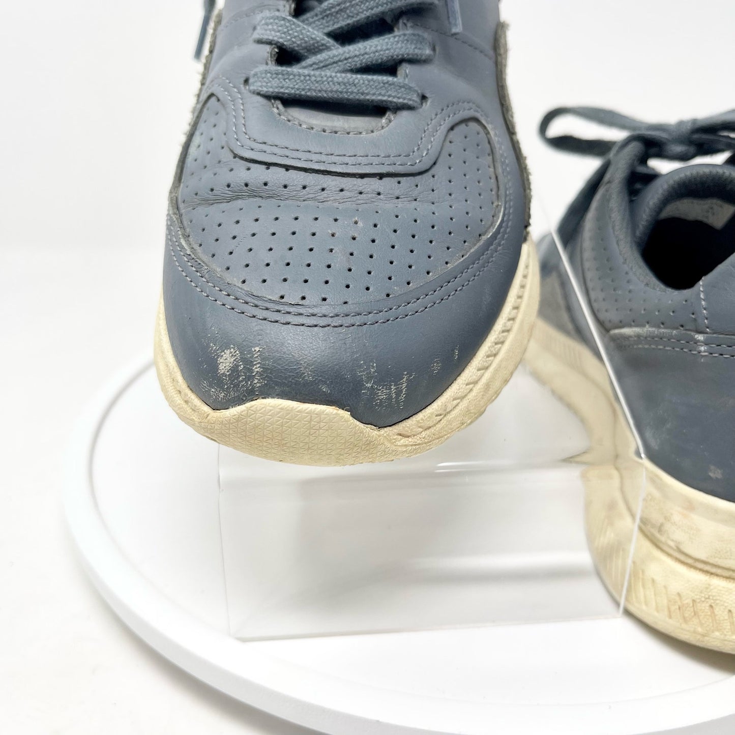 Everlane Women's The Trainer Leather Everyday Casual Sneaker Slate Gray Size 8