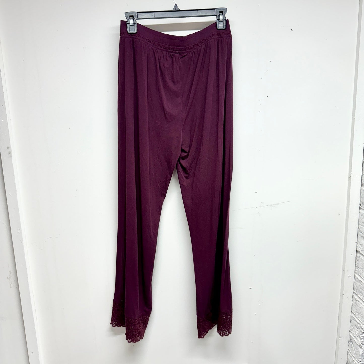 Soft Surroundings Womens Purple Lace Flowy Flared Bottom Pants Size Small