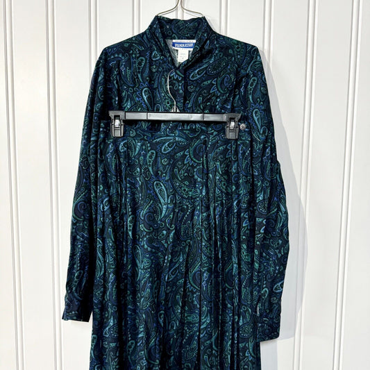 Vintage Pendleton Plaid Rayon Skirt + Button Shirt Suit Set Size 8