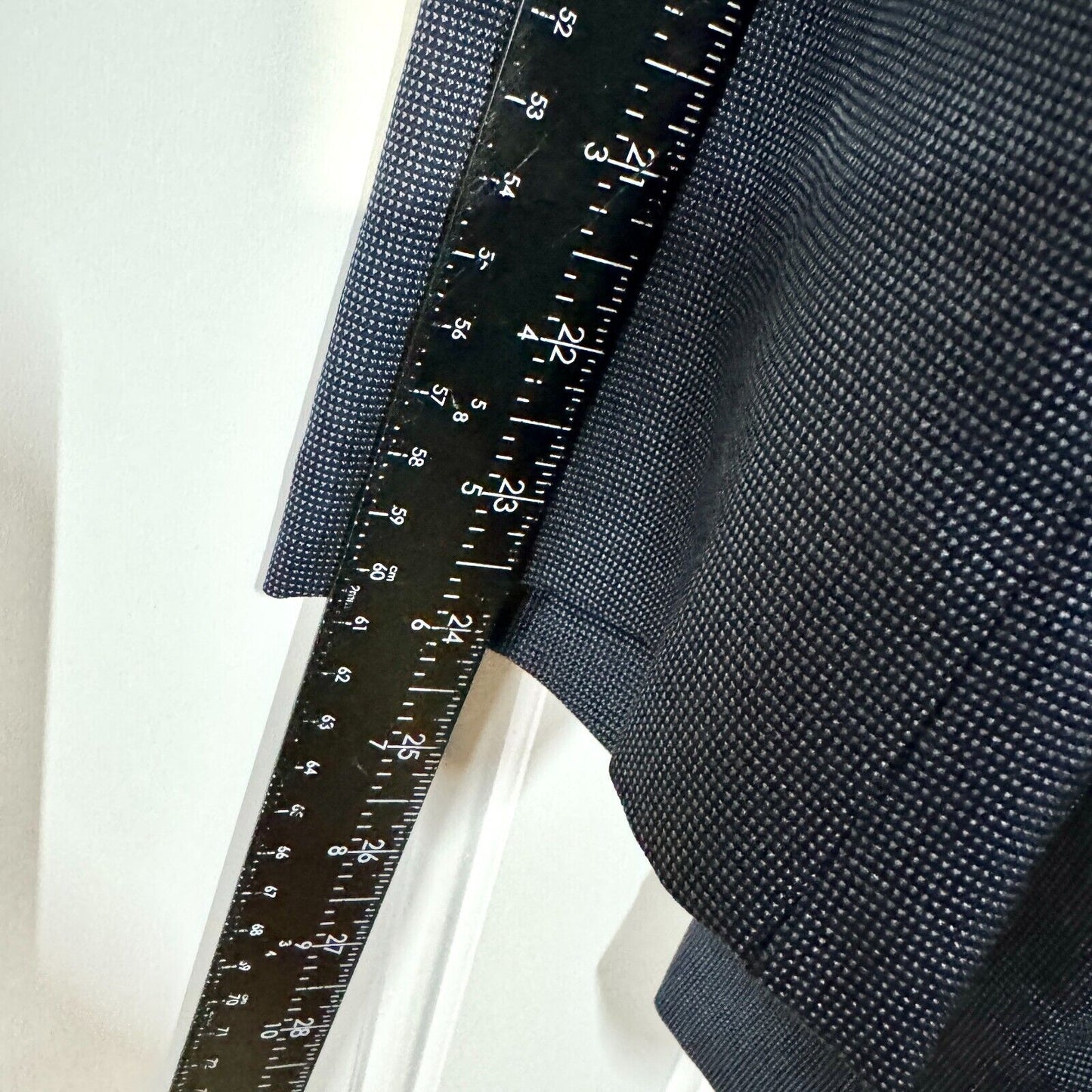 Jones New York Suit Jacket Navy Blue Triple Button Inner Pocket Size 40R