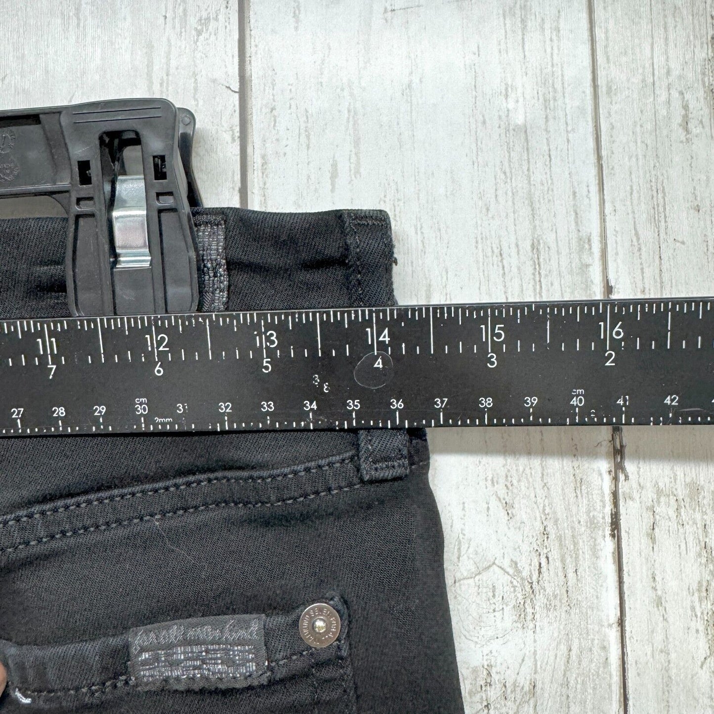 7 For All Mankind Low Rise Black Blair Ankle Skinny Jeans Women Size 27