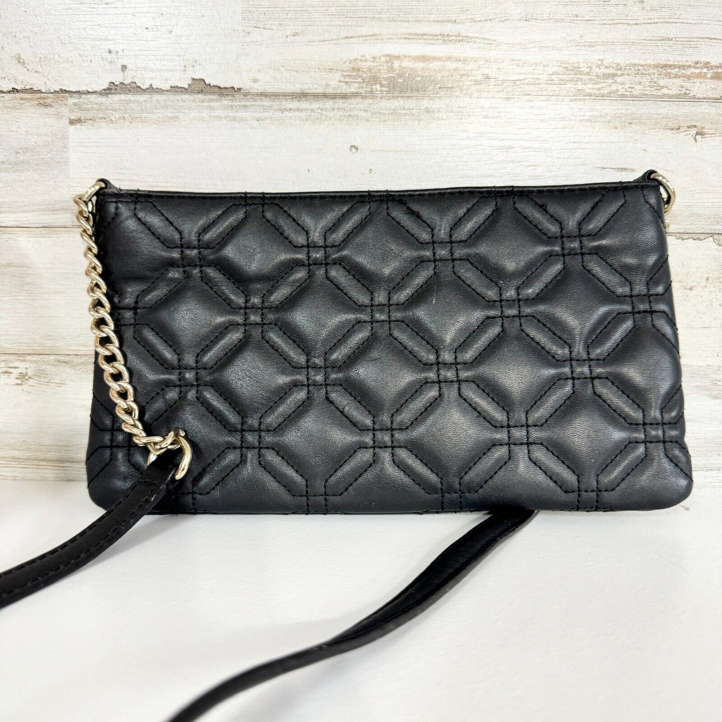 Kate Spade Presley Astor Court Black Quilted Leather Crossbody Bag