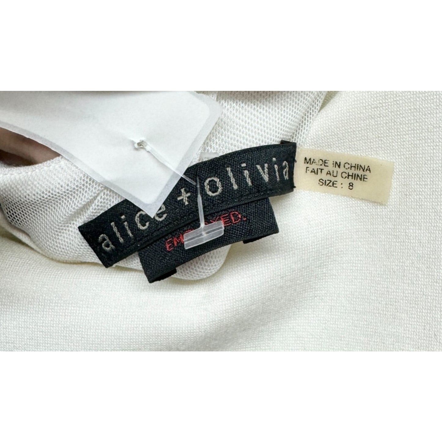 Alice + Olivia Dress Women Size 8 Black Harris Peplum Mini Employed Sleeveless