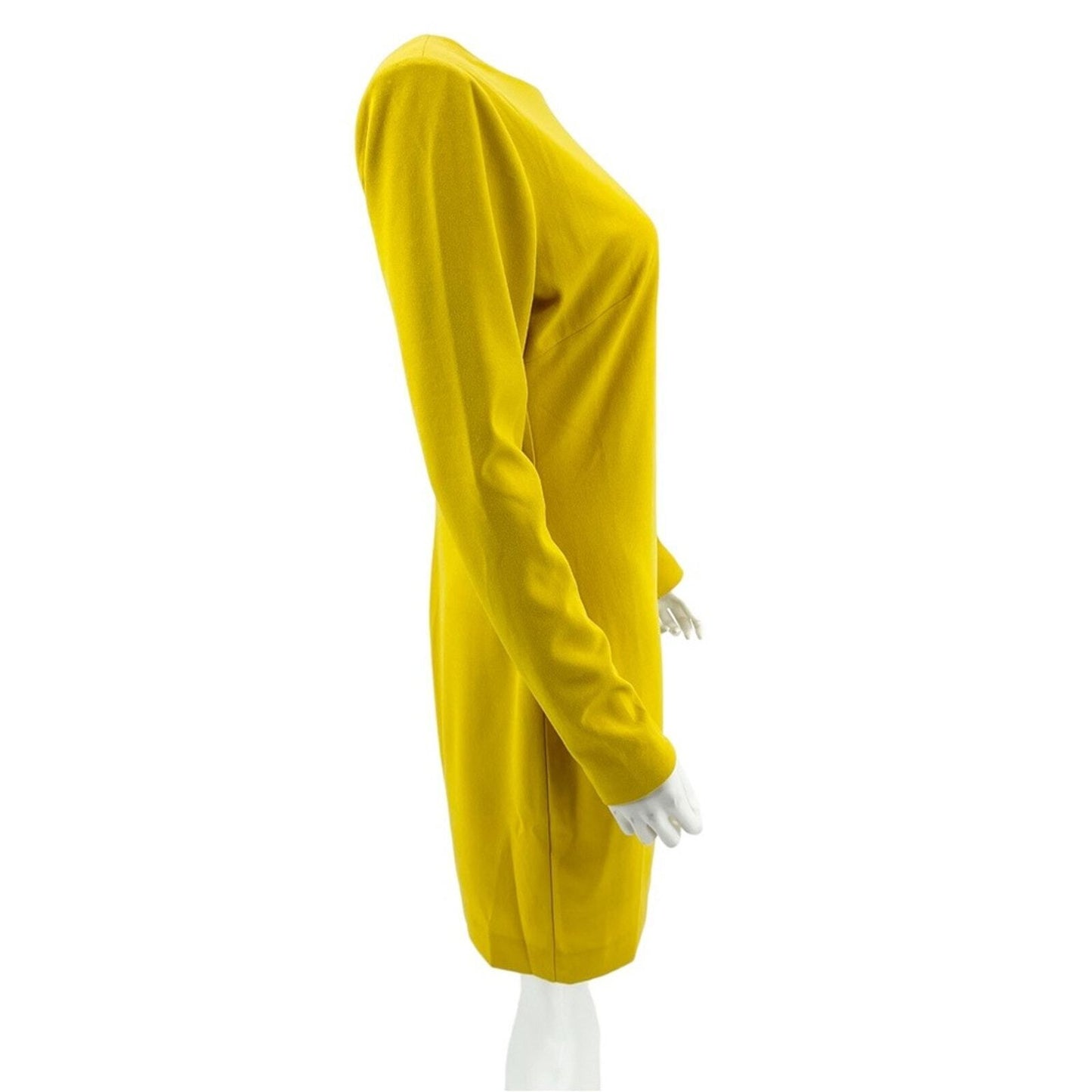 DRESS THE POPULATION Dress Women’s Size Large Mini Yellow Lola Crewneck Open