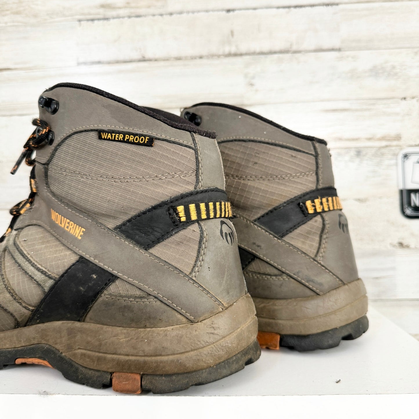 Wolverine Mens Fletcher Hiking Trail Boots Gray Black Lace Up Waterproof 13