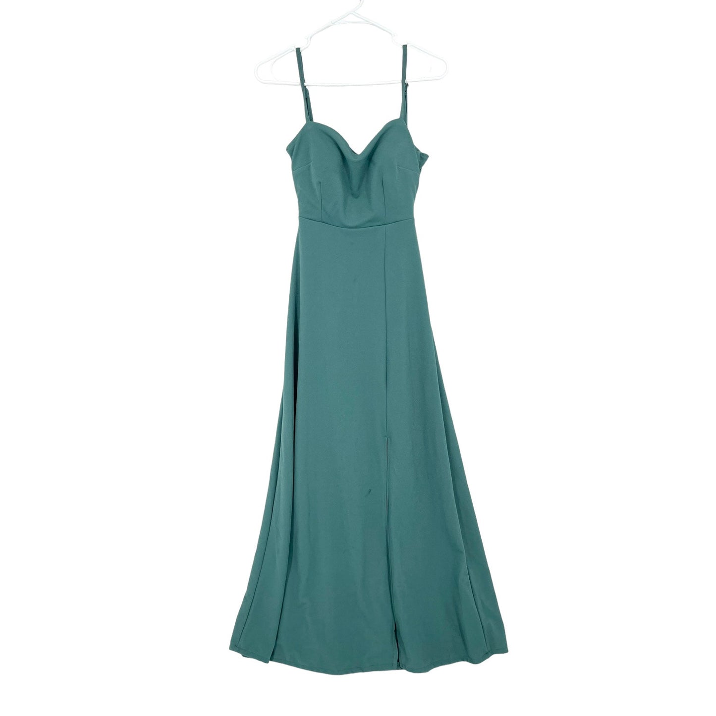 Birdy Grey Women's Spaghetti Strap Tie Back Emerald Green Bridesmaid Dress XS