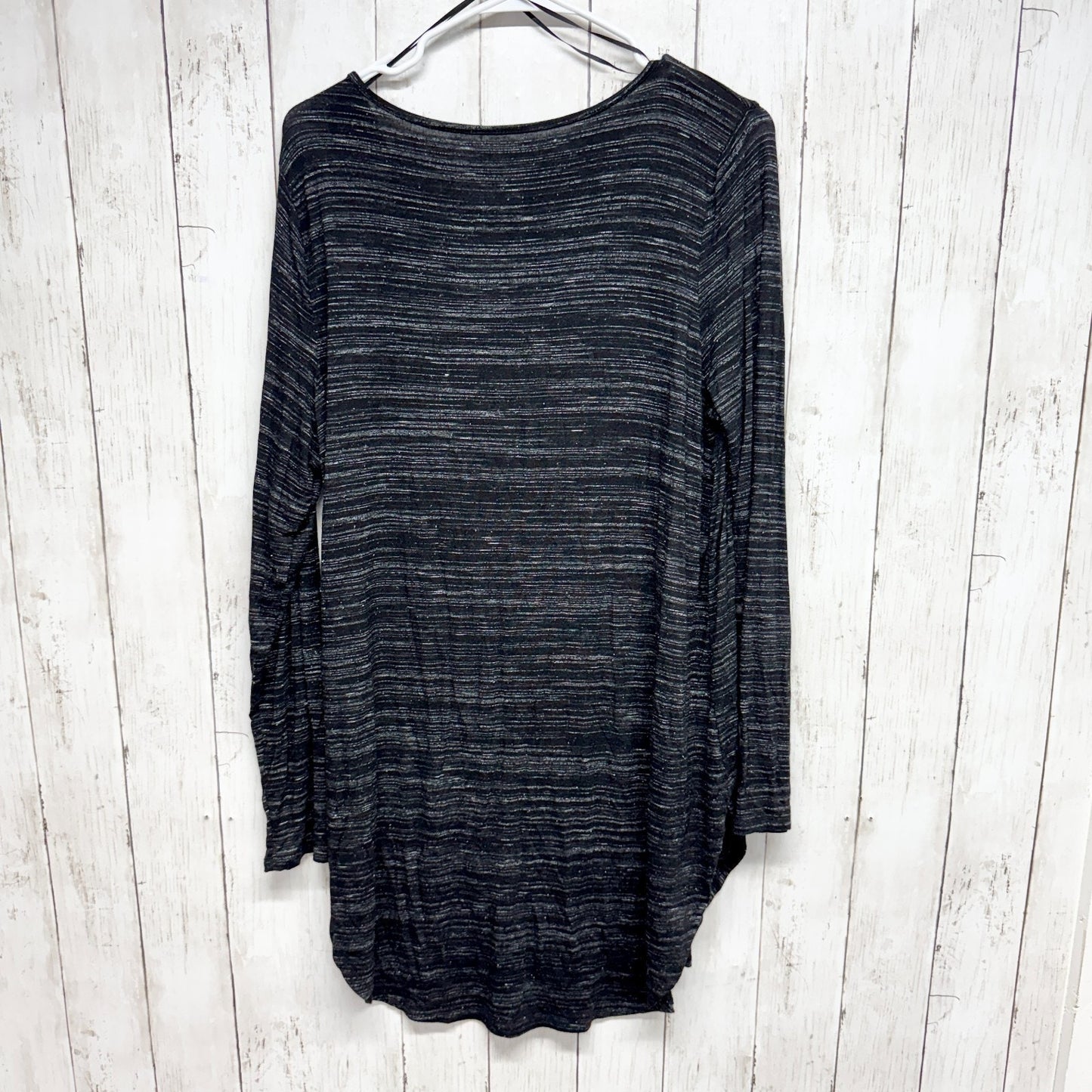 Apt. 9 Shirt Women Size Large Essentials Scoop Neck Long Sleeve Tunic Blouse