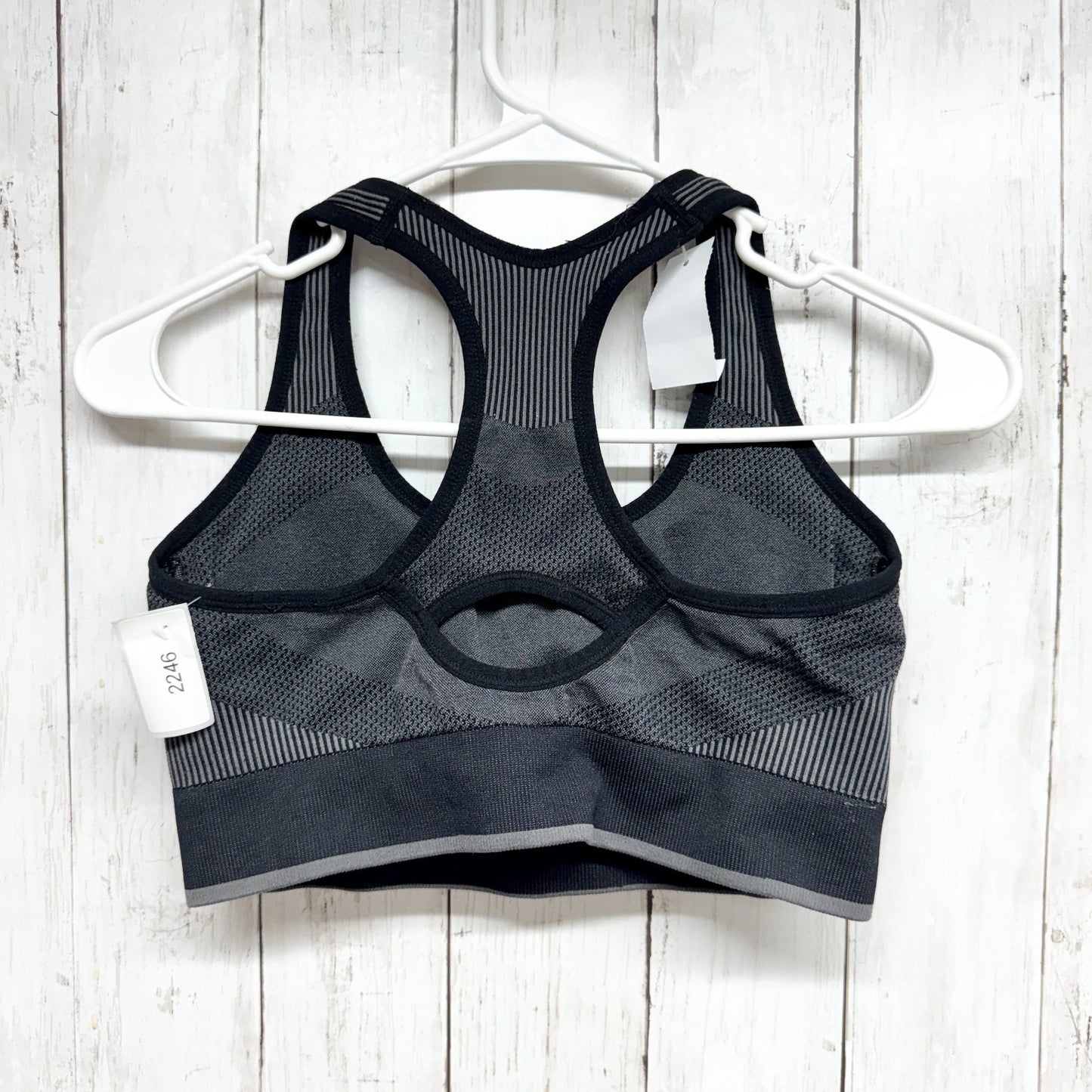 Puma Top Women Size XS Gray Black Halterback Performance Sports Bra Athletic