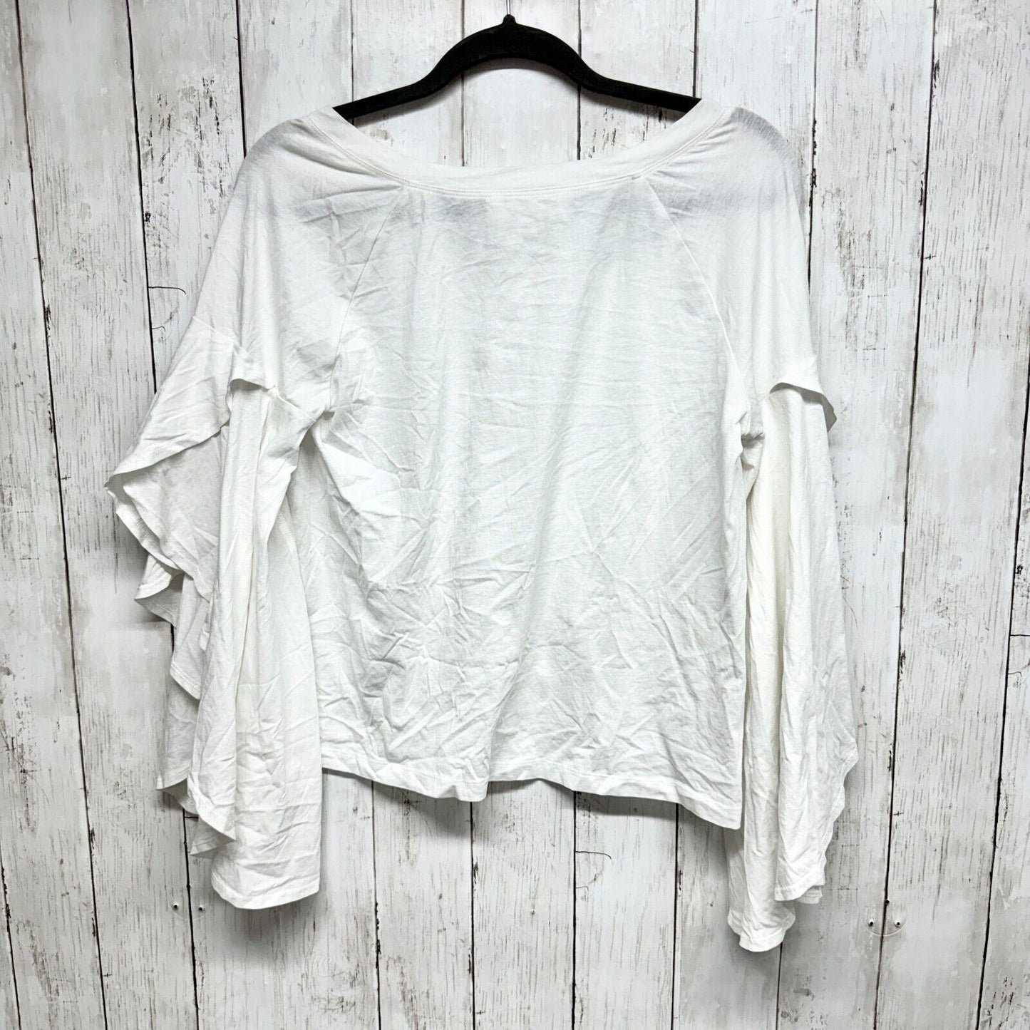 Robert Rodriguez Top Women Size L White Butterfly Sleeve White Blouse Business