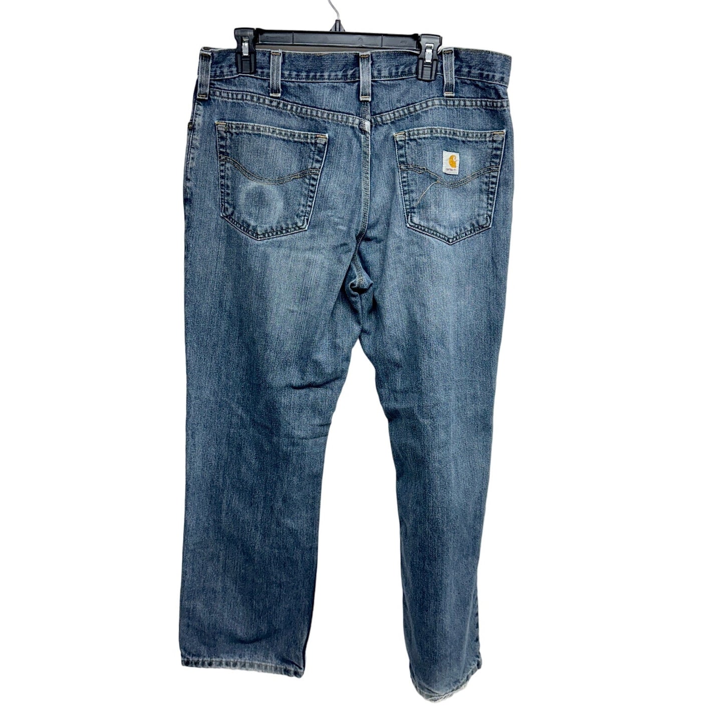 Carhartt Mens Relaxed Straight Fit Medium Wash Denim Cotton Jeans Size 36 X 30