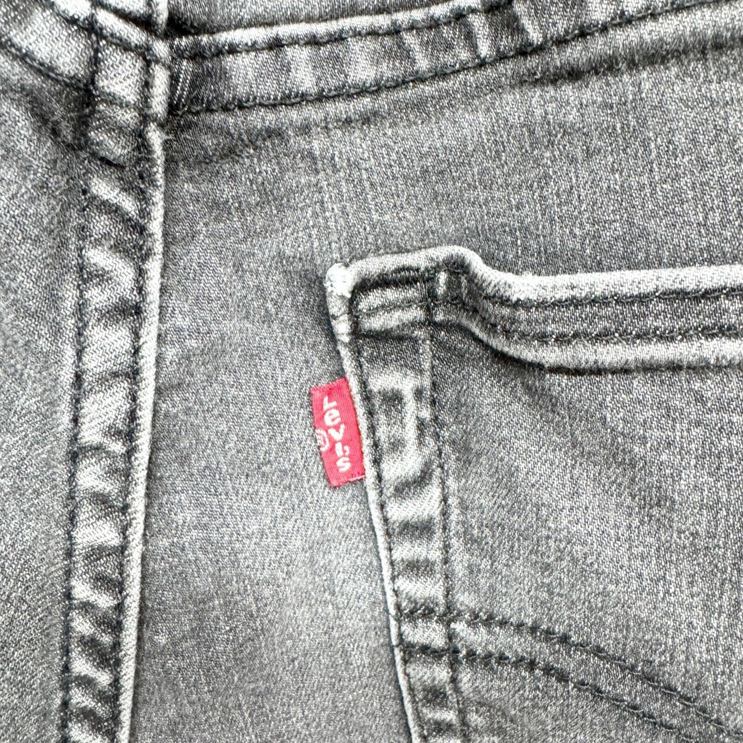 LEVIS Jeans Men Size 32 X 30 Black Denim Acid Washed Solid Slim Fit Cotton