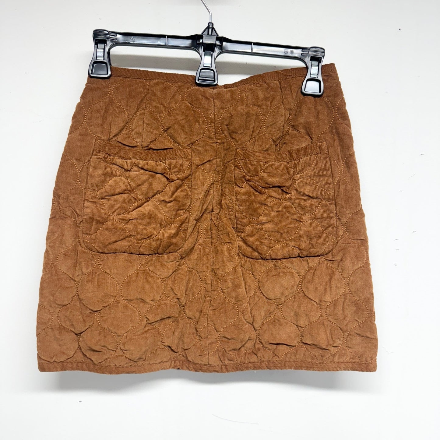 MADEWELL Women's Brown Button Sided Corduroy Quilted Mini Skirt Size 00