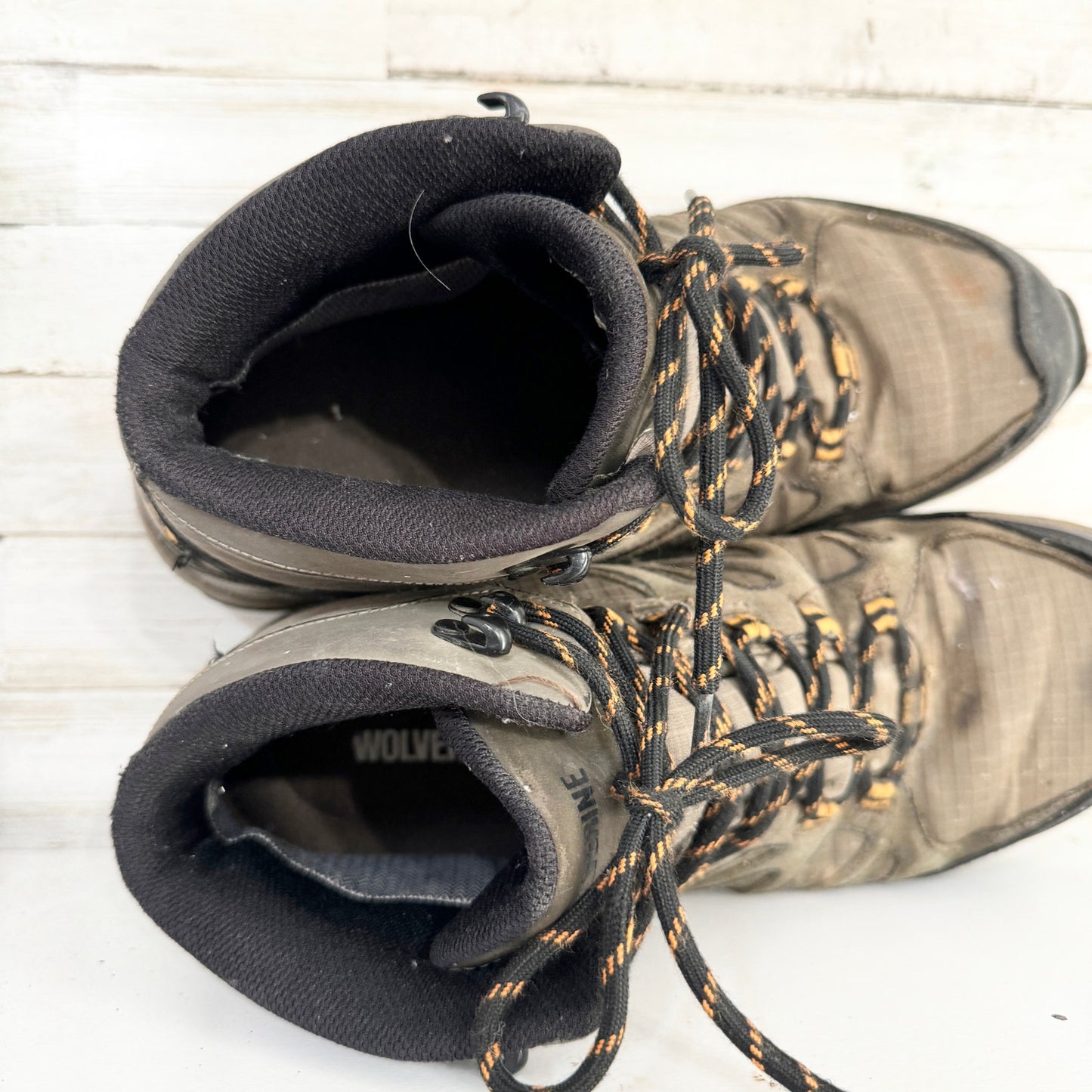 Wolverine Mens Fletcher Hiking Trail Boots Gray Black Lace Up Waterproof 13