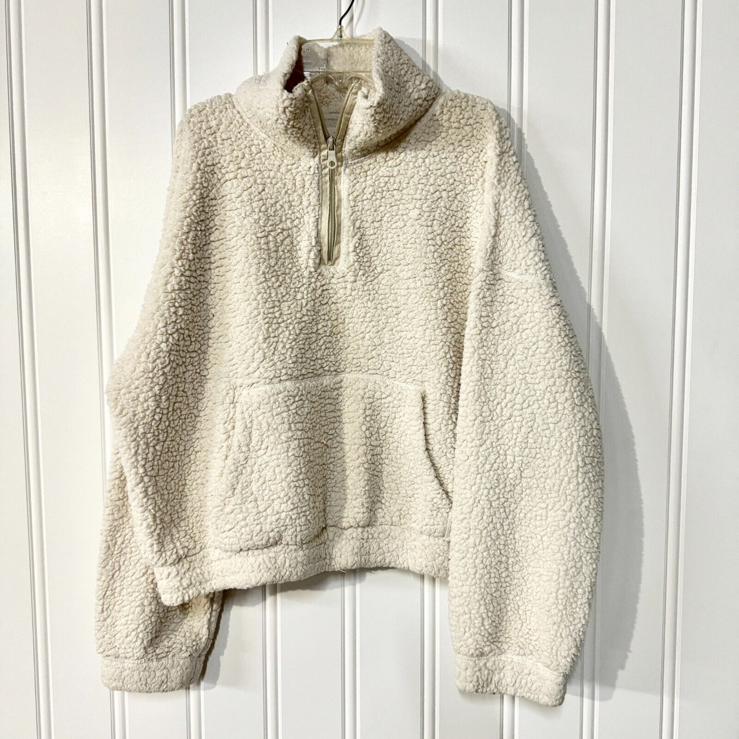 Aerie Offline Long Sleeve Collared 1/4 Zip Fleece Sherpa Sweater Size Medium