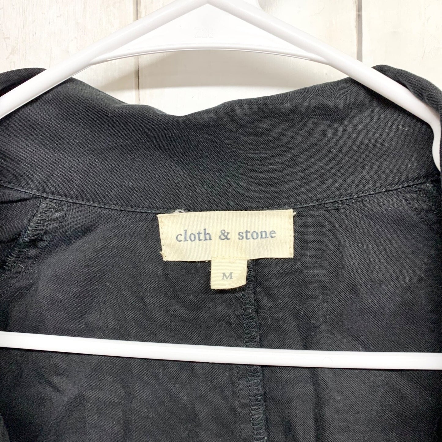 Cloth & Stone Jacket Women Size Medium Collared Split Back Trench Black Everyday