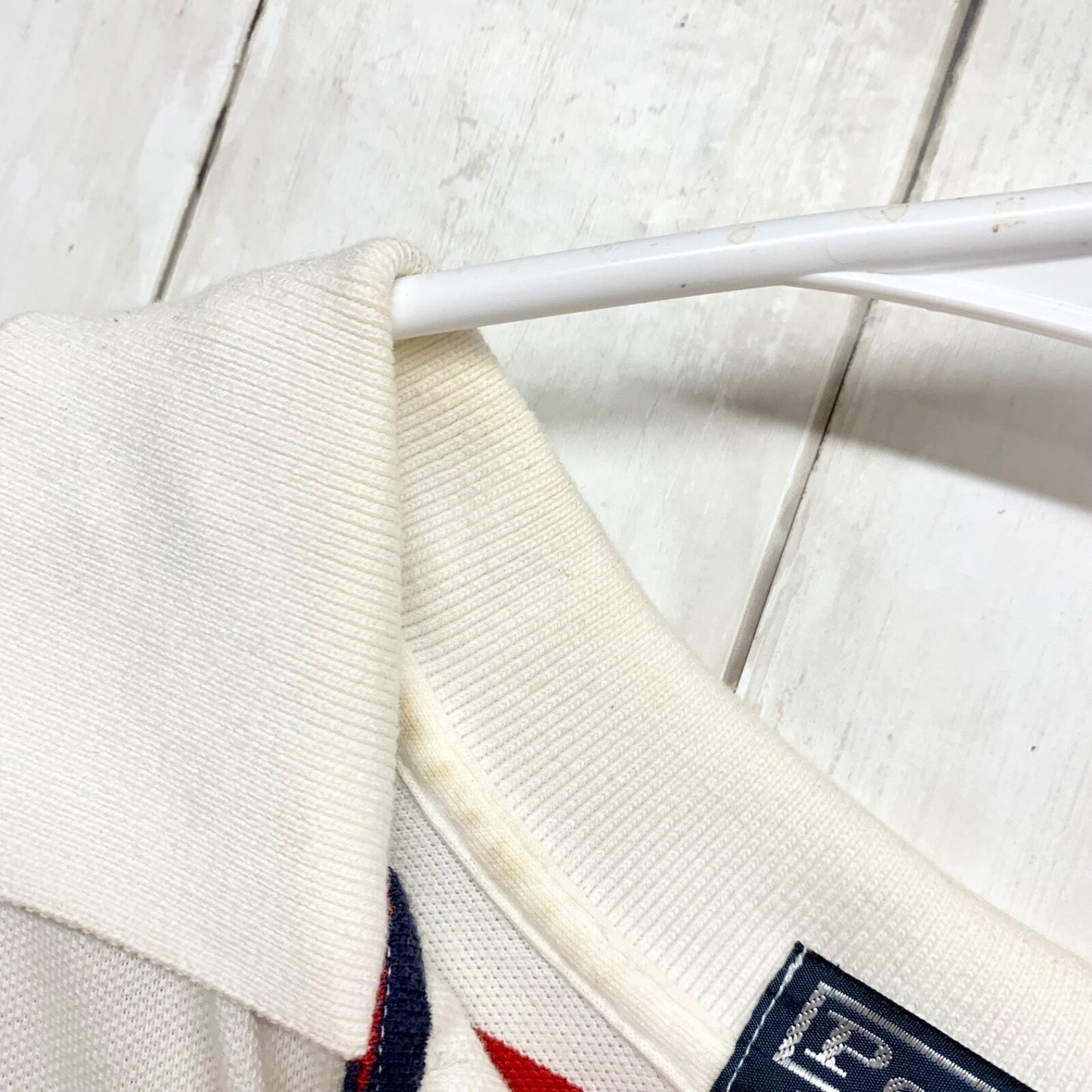 Polo Ralph Lauren Shirt Men Size Medium Collared Button Stripe Polo Red White