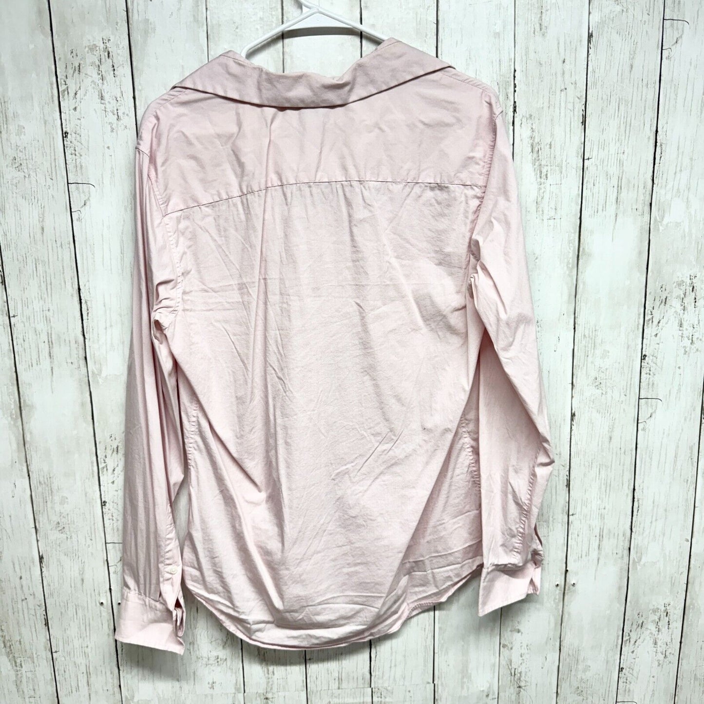 CLAVIN KLEIN Shirt Mens Size M Button Up Light Pink Long Sleeve Spread Collar