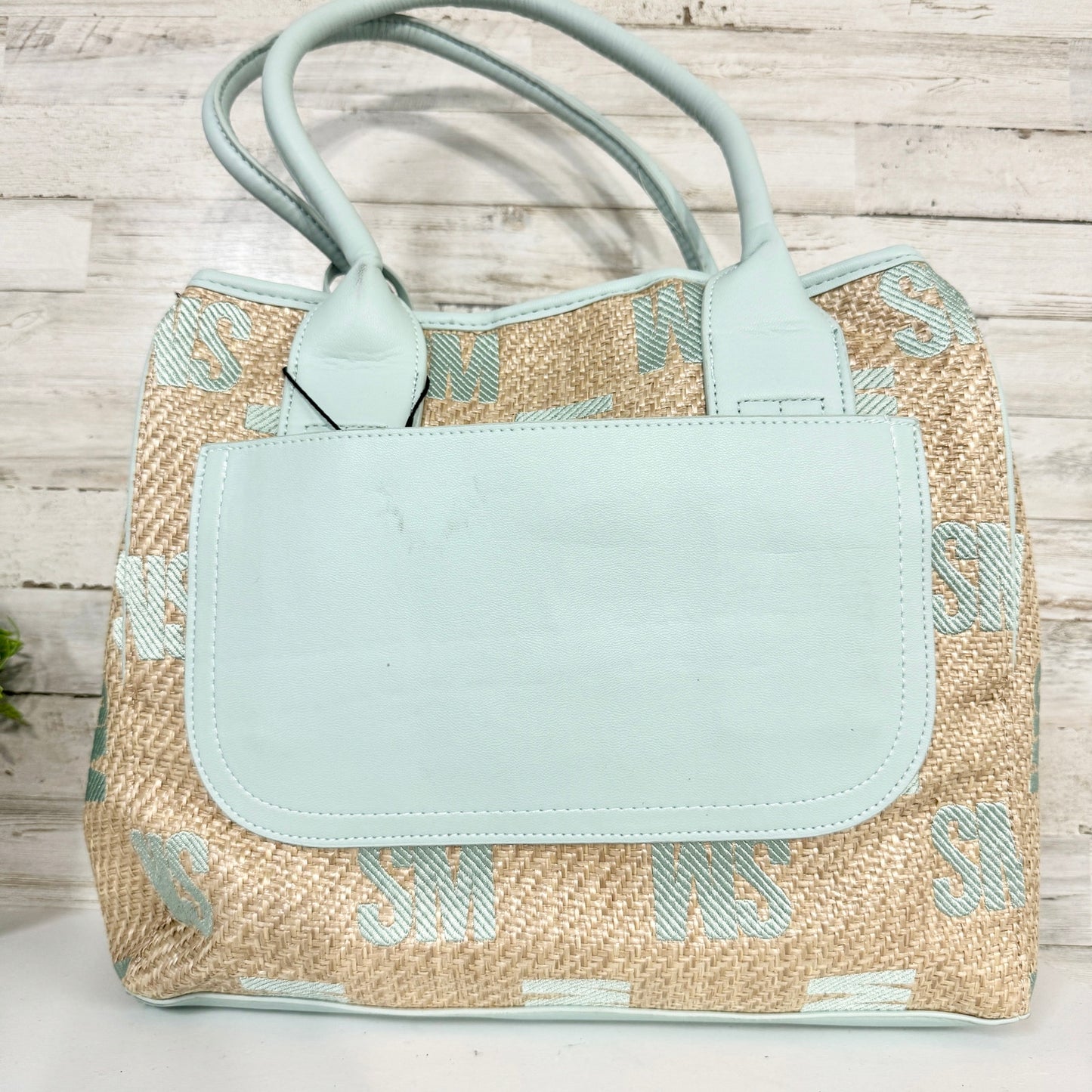 Steve Madden Women Teal Summer Oversized Large Tote Bag