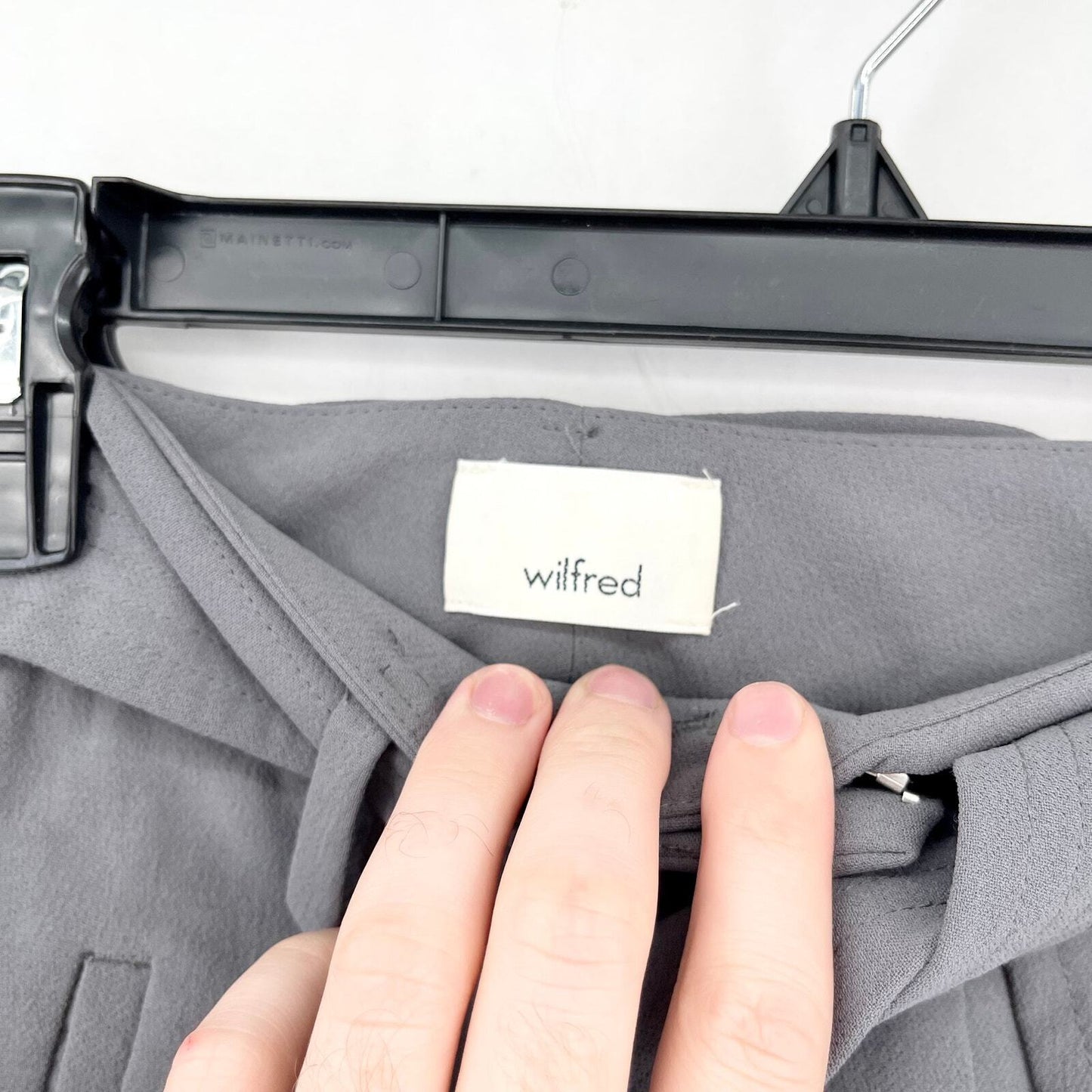 ARTIZIA WILFRED Pants Women Size 0 High Waisted Tie Front Pocket Grey Pocket