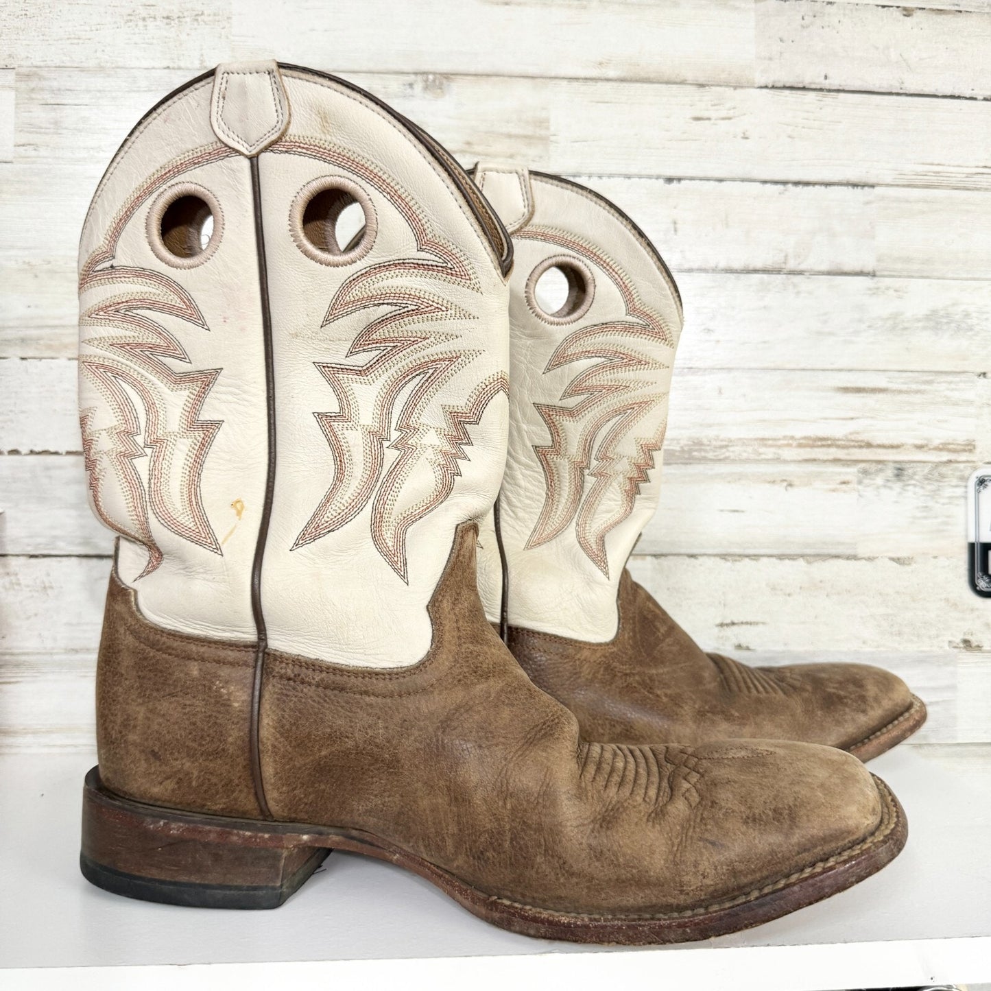 Cody James Men’s 11D Babuino Tan Leather Cowboy Boots Western Squared Toe Brown