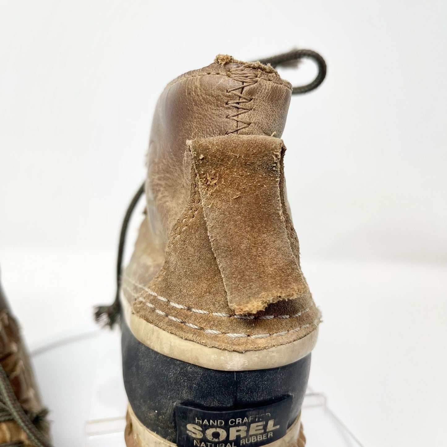 Sorel Women's Out And About Brown Leather Ankle Rainboots Winterboots Size 5