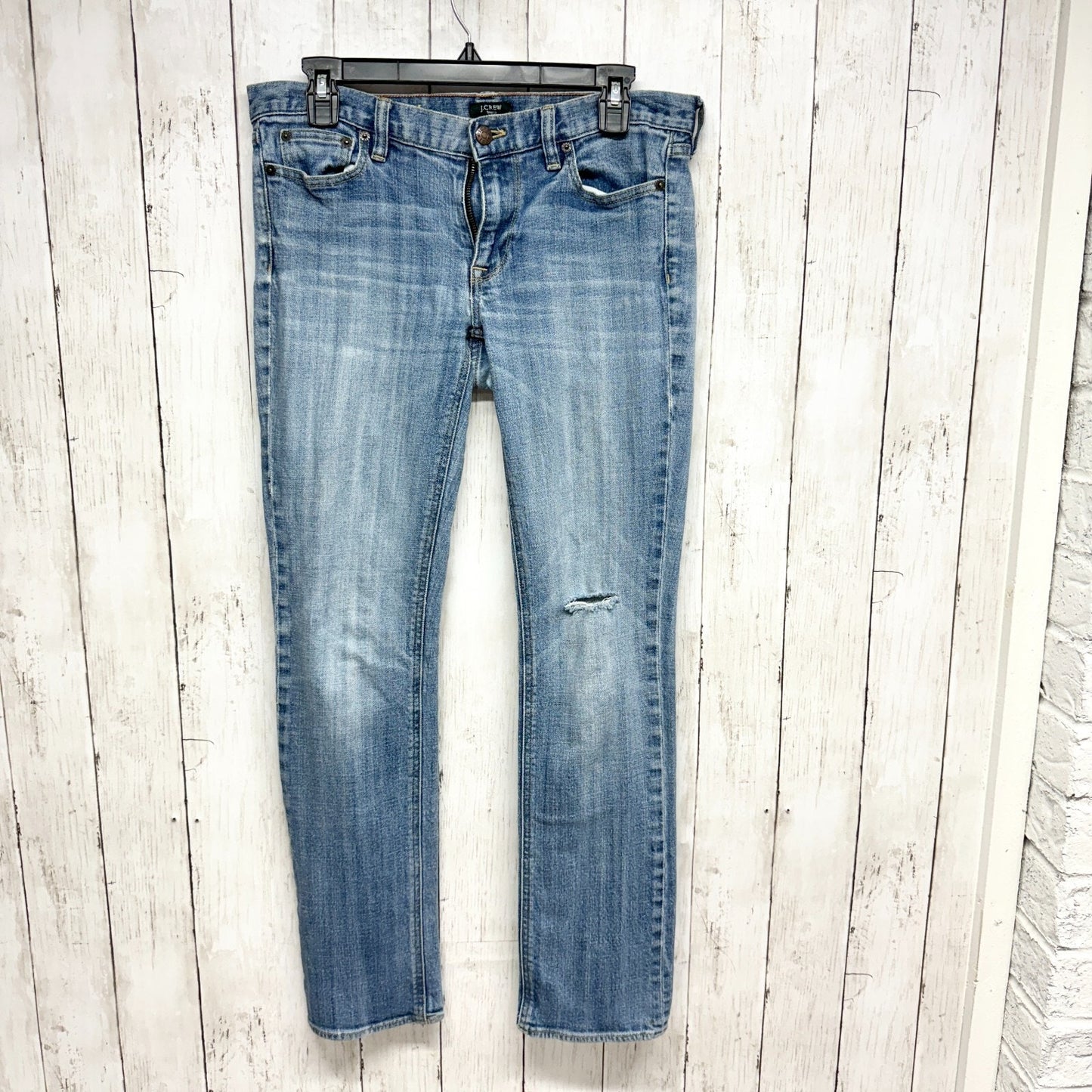 Y2K J. Crew Jeans Women Size 30 Light Wash Stretch Slim Straight 5-Pocket Design