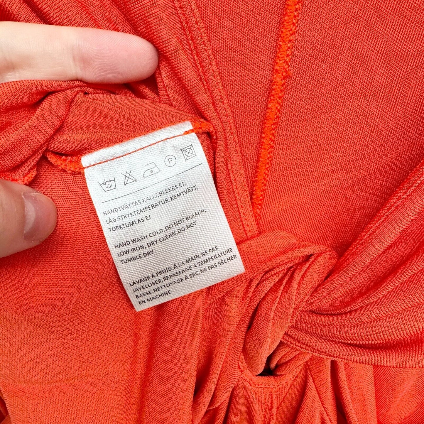 Acne Studios Twisted Draped Mini Coral Cap Sleeve Dress Size EU 42/US 10