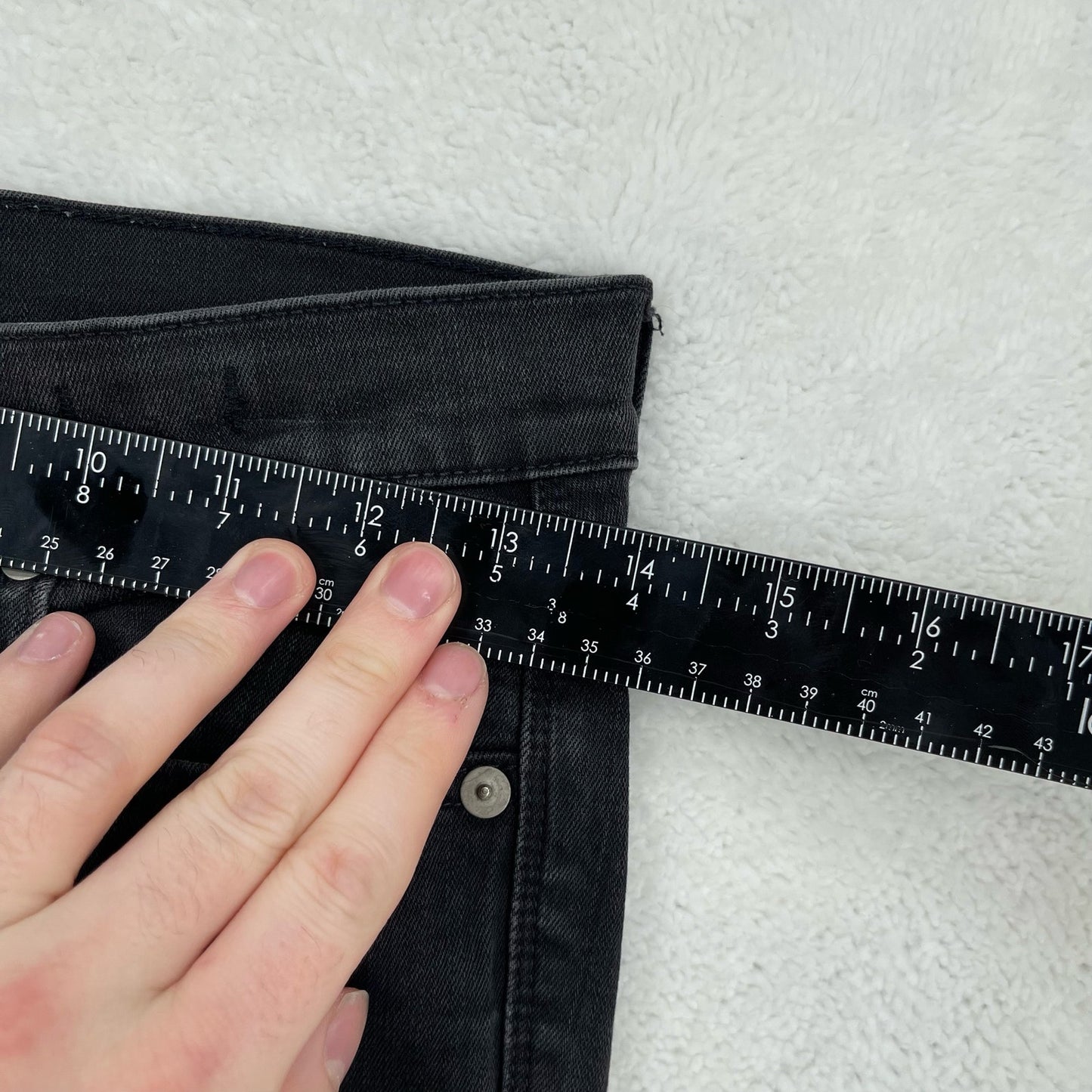 Madewell High Riser Skinny Jeans in Black Lunar Wash Women's Size 27