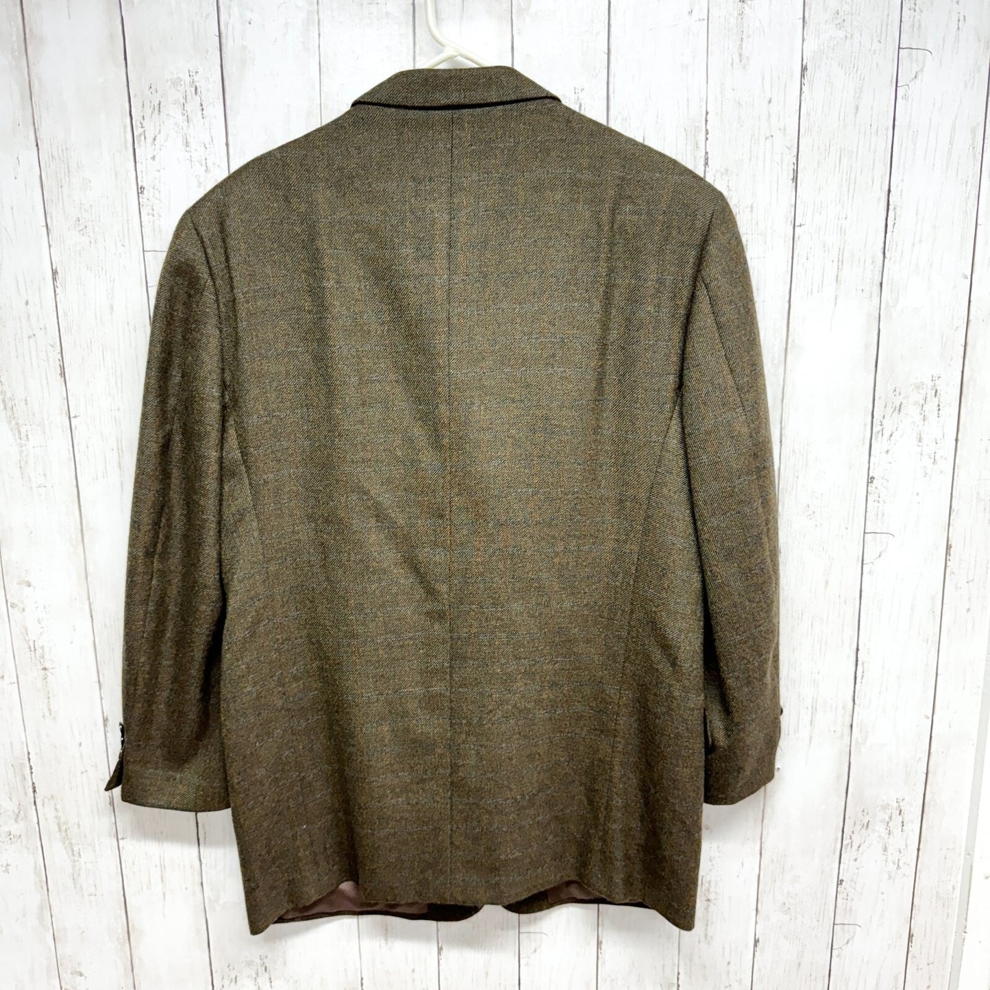 Vintage Nordstrom Joseph Abboud Blazer Men 41R Wool Tweed Triple Button Pocket