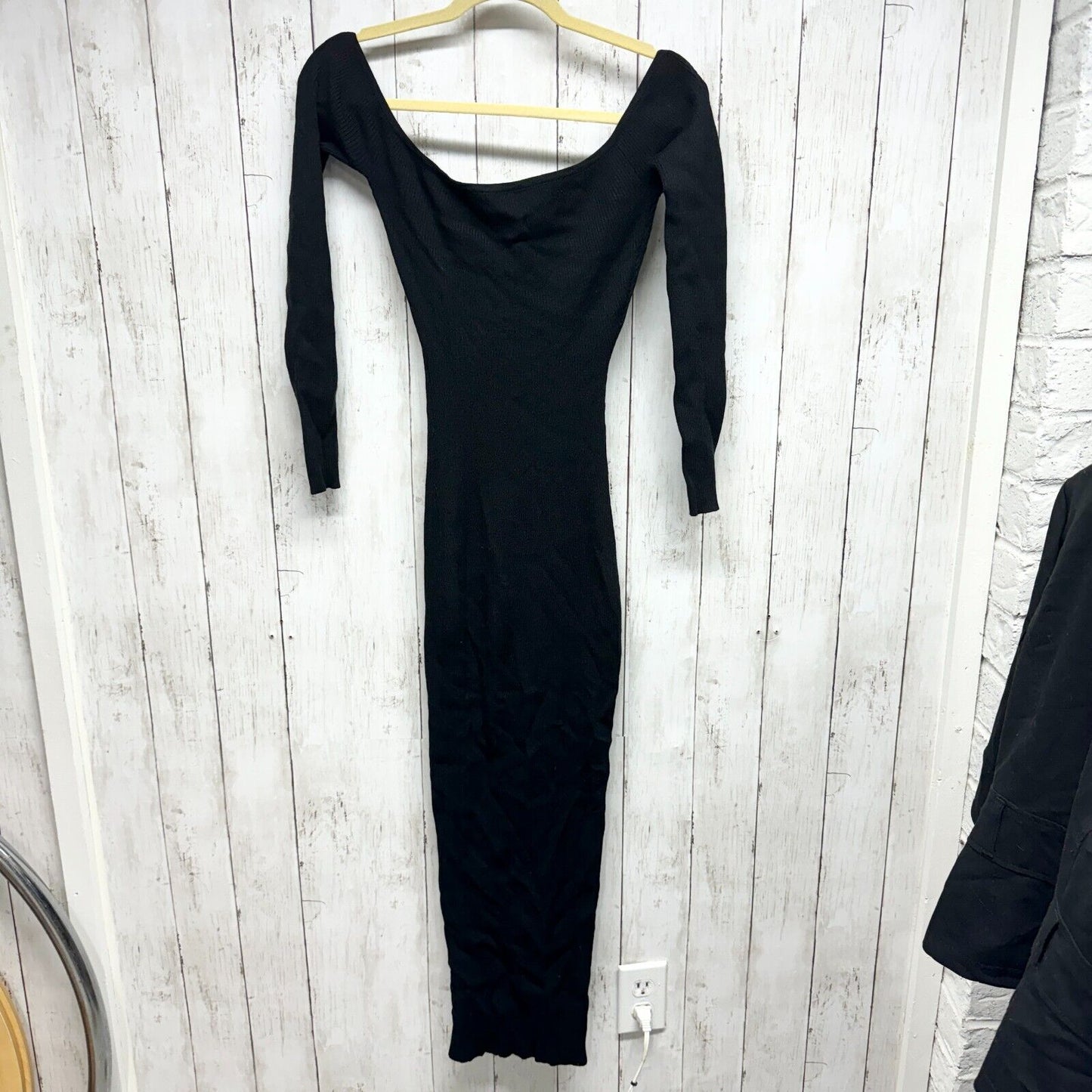 MIPINGE Dress Fashion Nova Women Size XS Bodycon Long Sleeve Black Stretch Knit