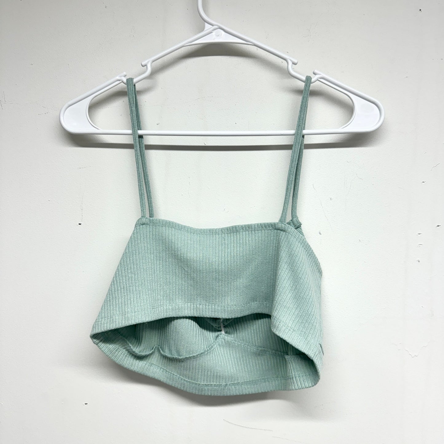 Reformation Women's Green/ Blue Cami Spaghetti Crop Top Size Large
