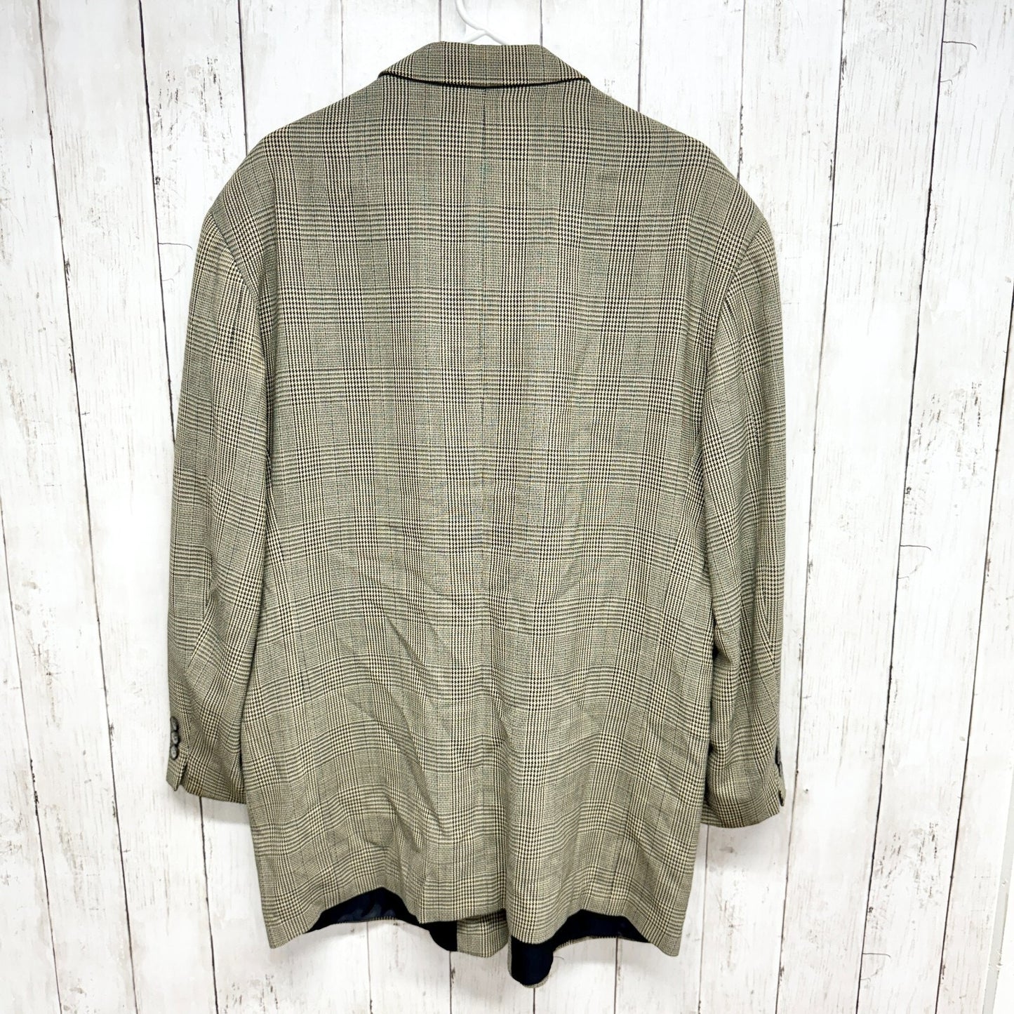 Vintage Country Road Blazer Men Size 44 Tweed Wool Two Button Front Pockets
